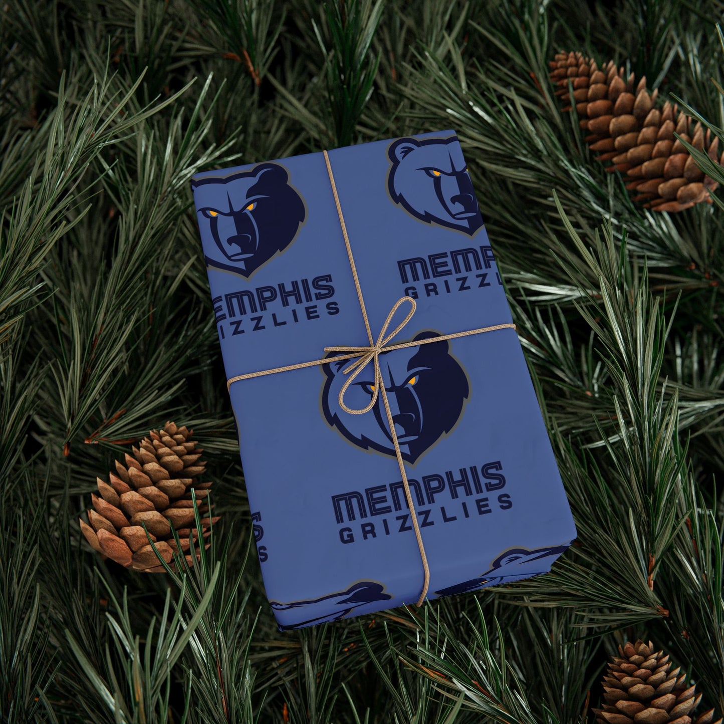 Memphis Grizzles NBA Holiday Gift Wrapping Paper