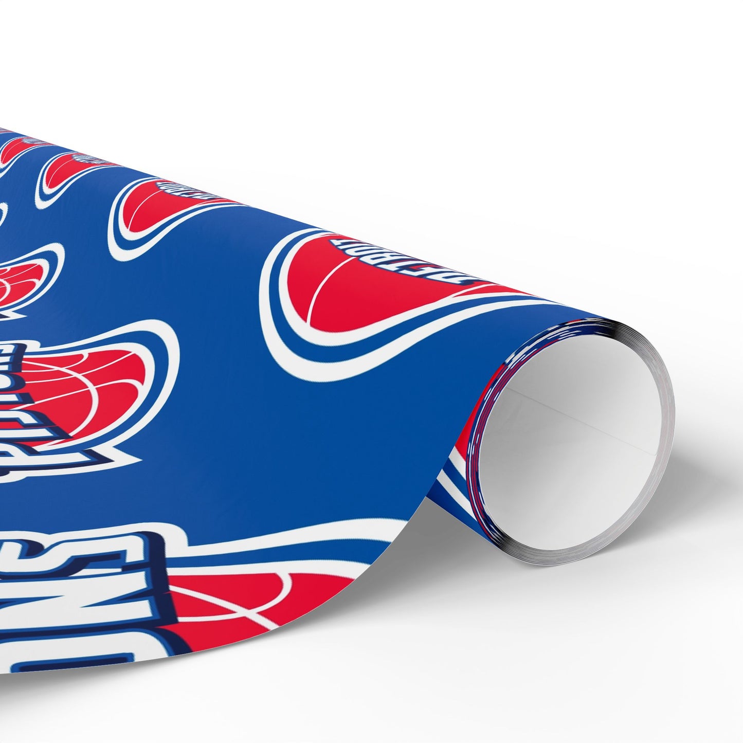 Detroit Pistons NBA Holiday Gift Wrapping Paper