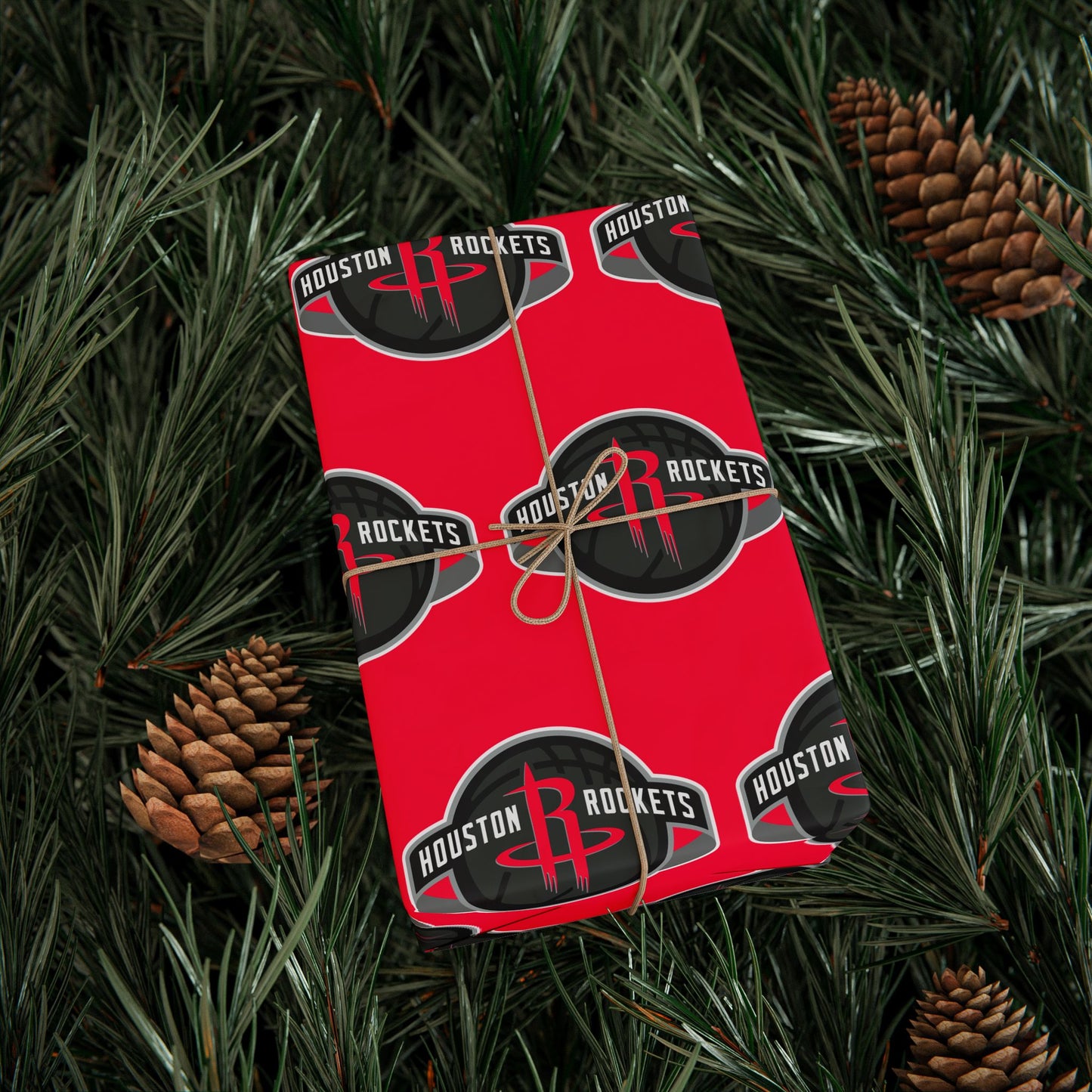 Houston Rockets NBA Holiday Gift Wrapping Paper
