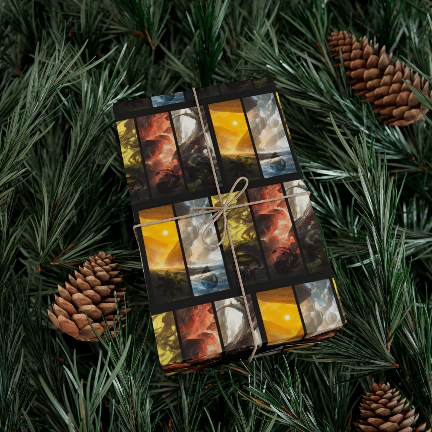 Magic: The Gathering Colors Holiday Gift Wrap Holiday Paper