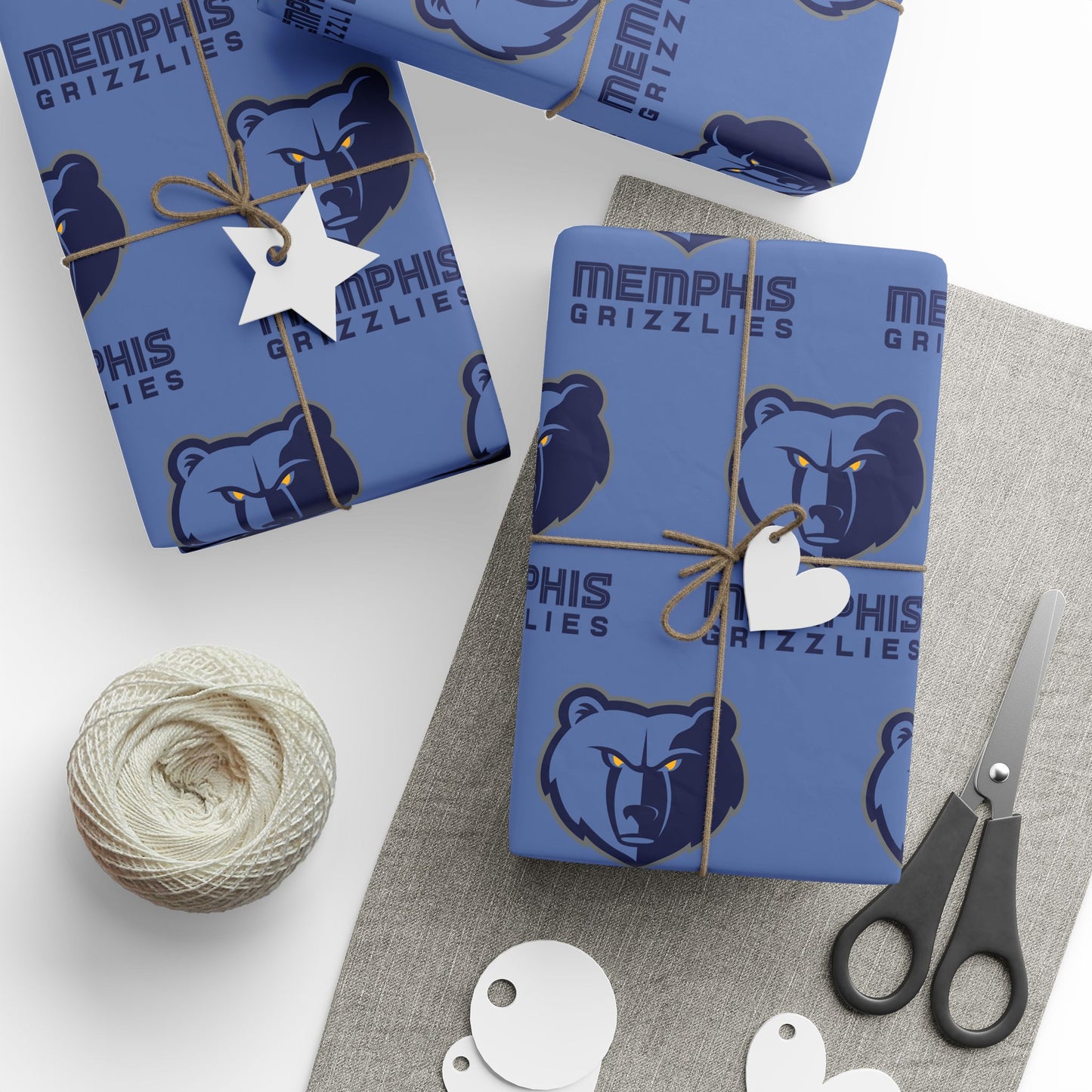 Memphis Grizzles NBA Holiday Gift Wrapping Paper