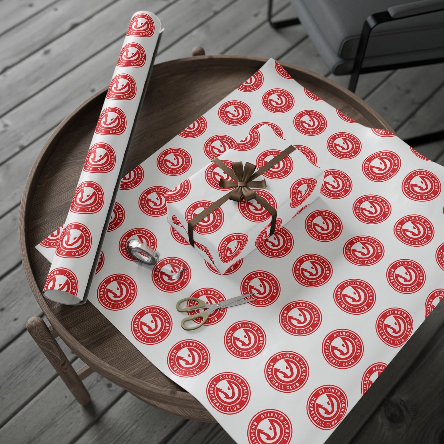 Atlanta Hawks NBA Holiday Gift Wrapping Paper