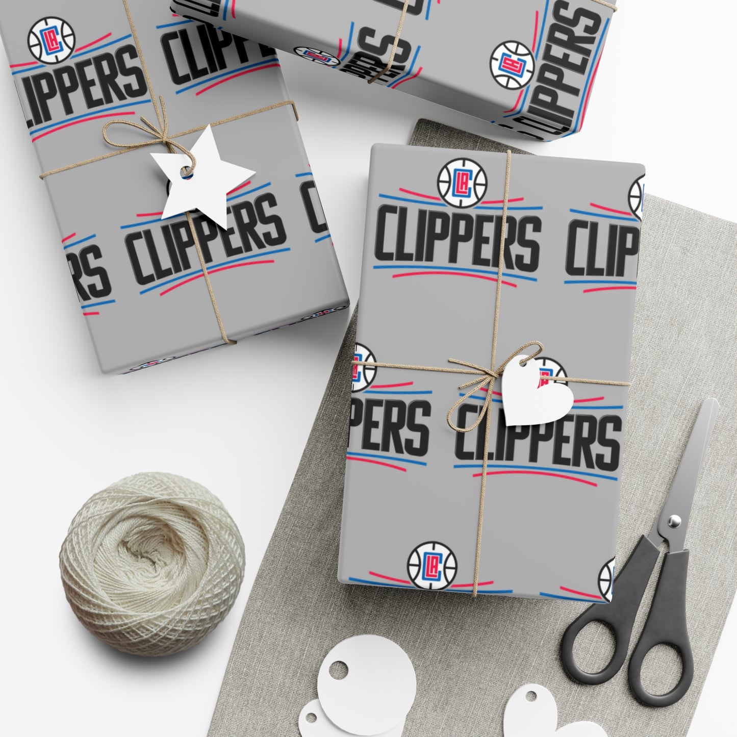LA Clippers NBA Holiday Gift Wrapping Paper