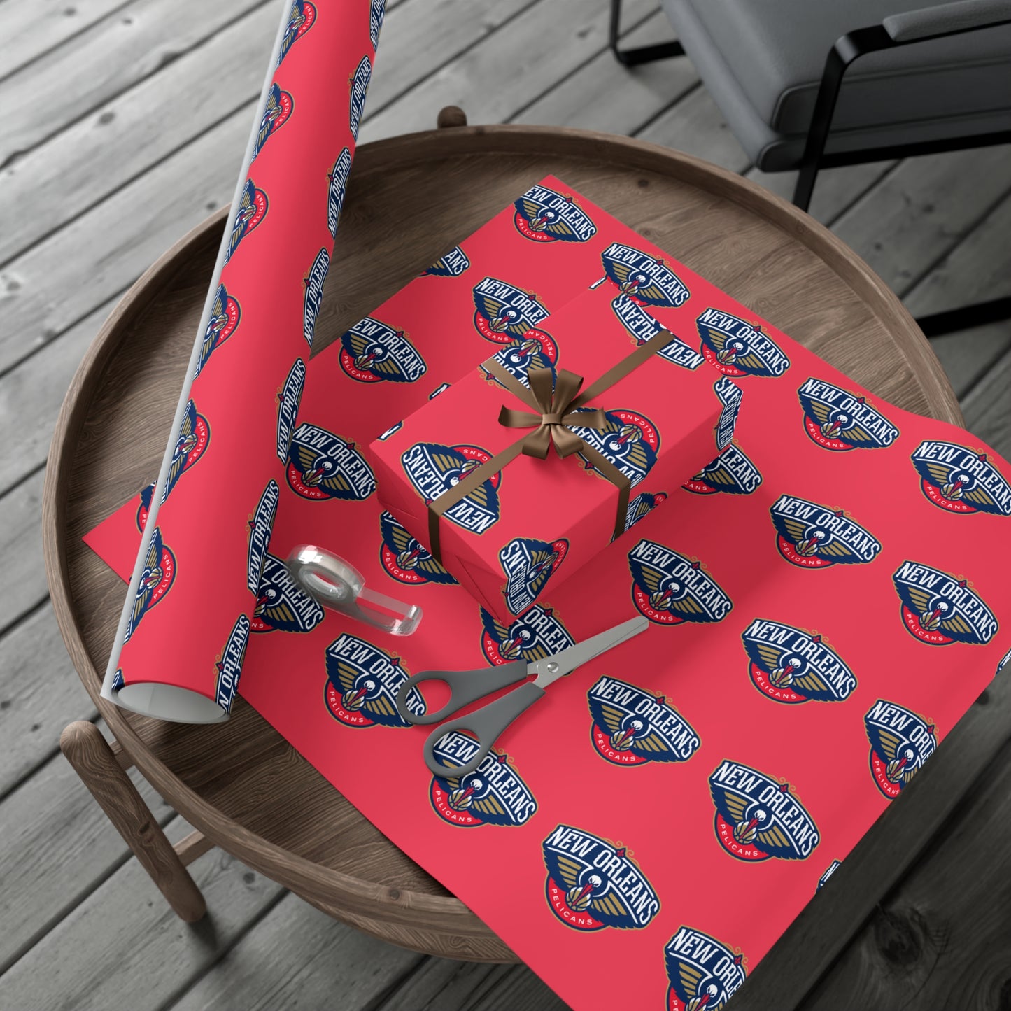 New Orleans Pelicans NBA Holiday Gift Wrapping Paper