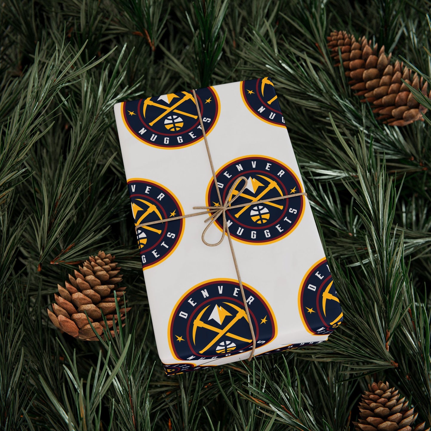 Denver Nuggets NBA Holiday Gift Wrapping Paper