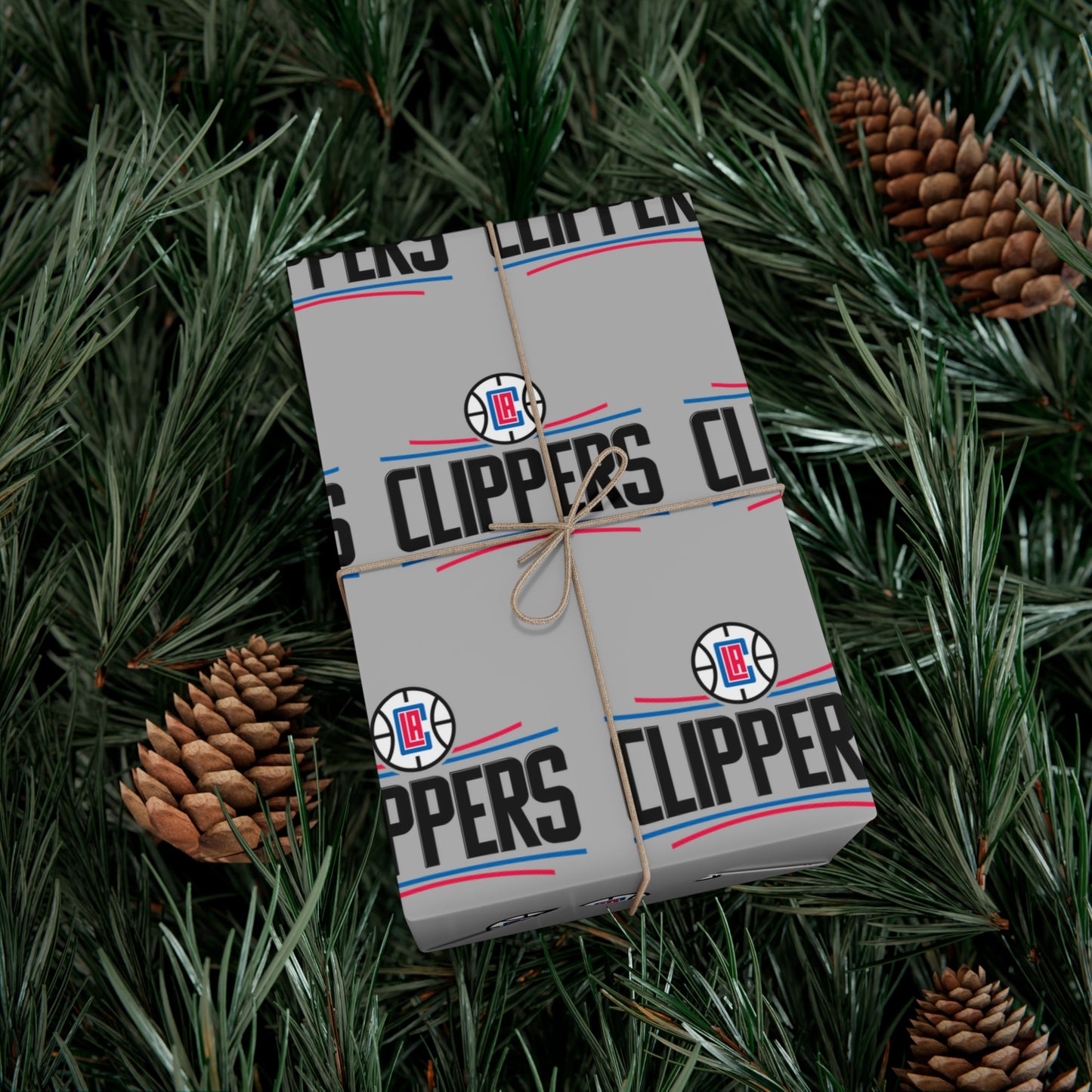 LA Clippers NBA Holiday Gift Wrapping Paper