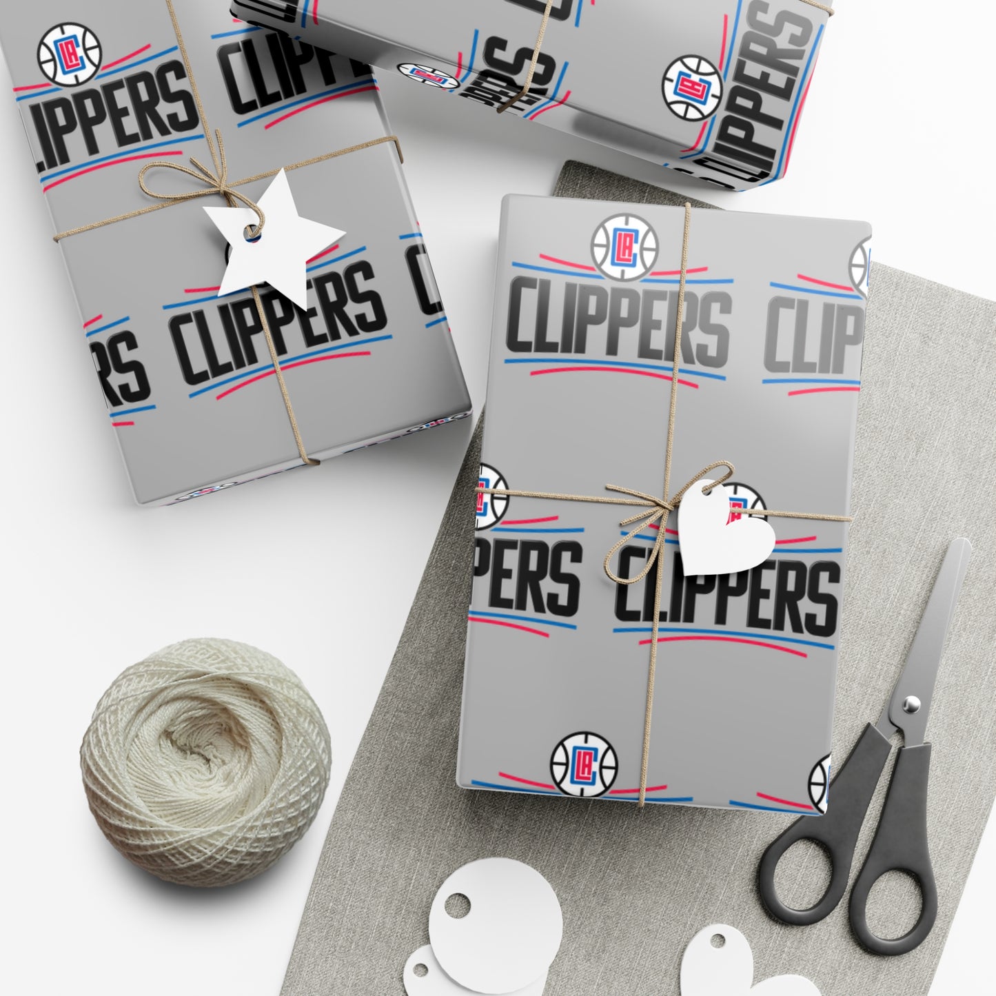LA Clippers NBA Holiday Gift Wrapping Paper
