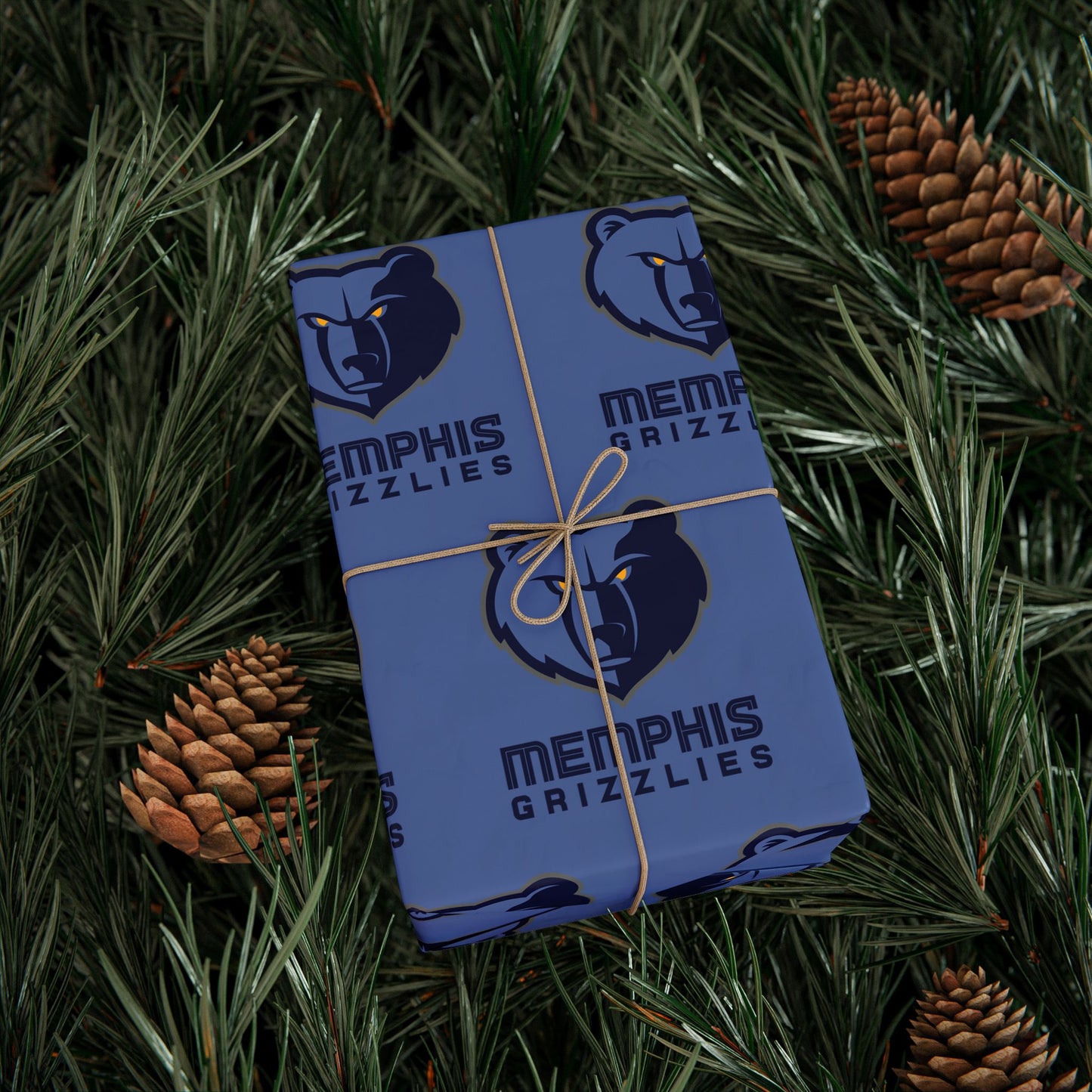 Memphis Grizzles NBA Holiday Gift Wrapping Paper