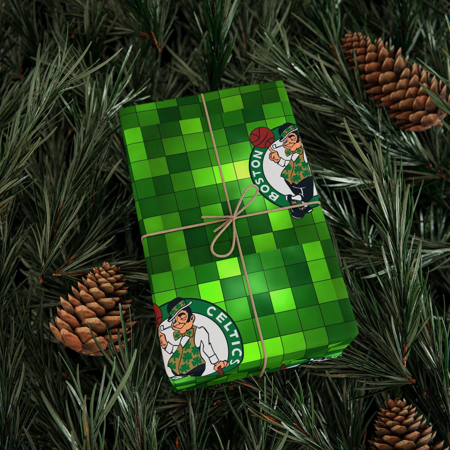 Boston Celtics NBA Holiday Gift Wrapping Paper