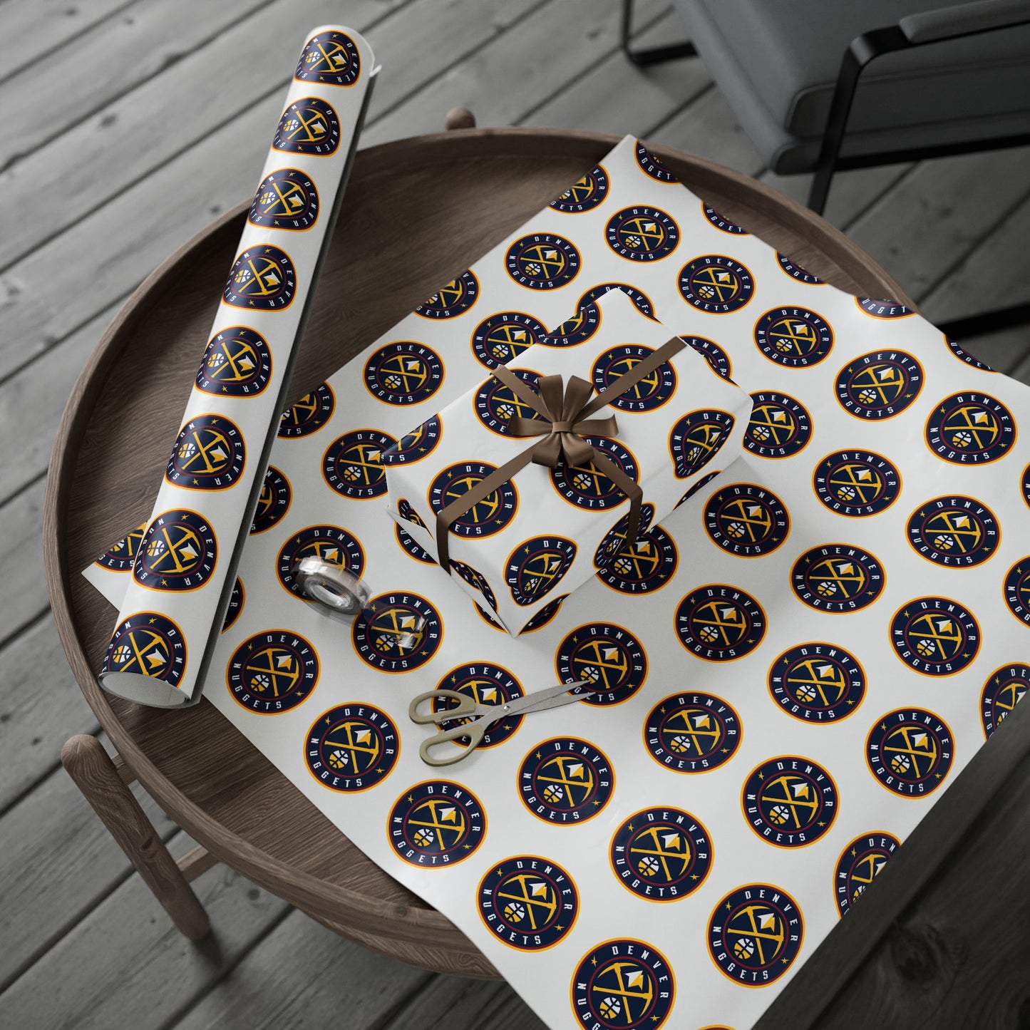 Denver Nuggets NBA Holiday Gift Wrapping Paper
