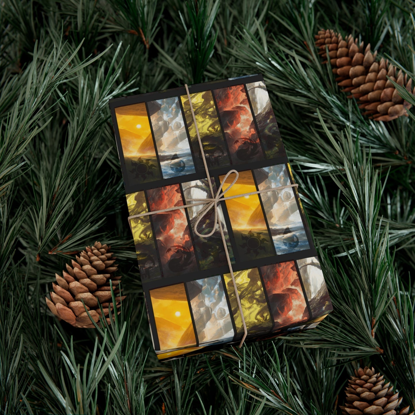 Magic: The Gathering Colors Holiday Gift Wrap Holiday Paper