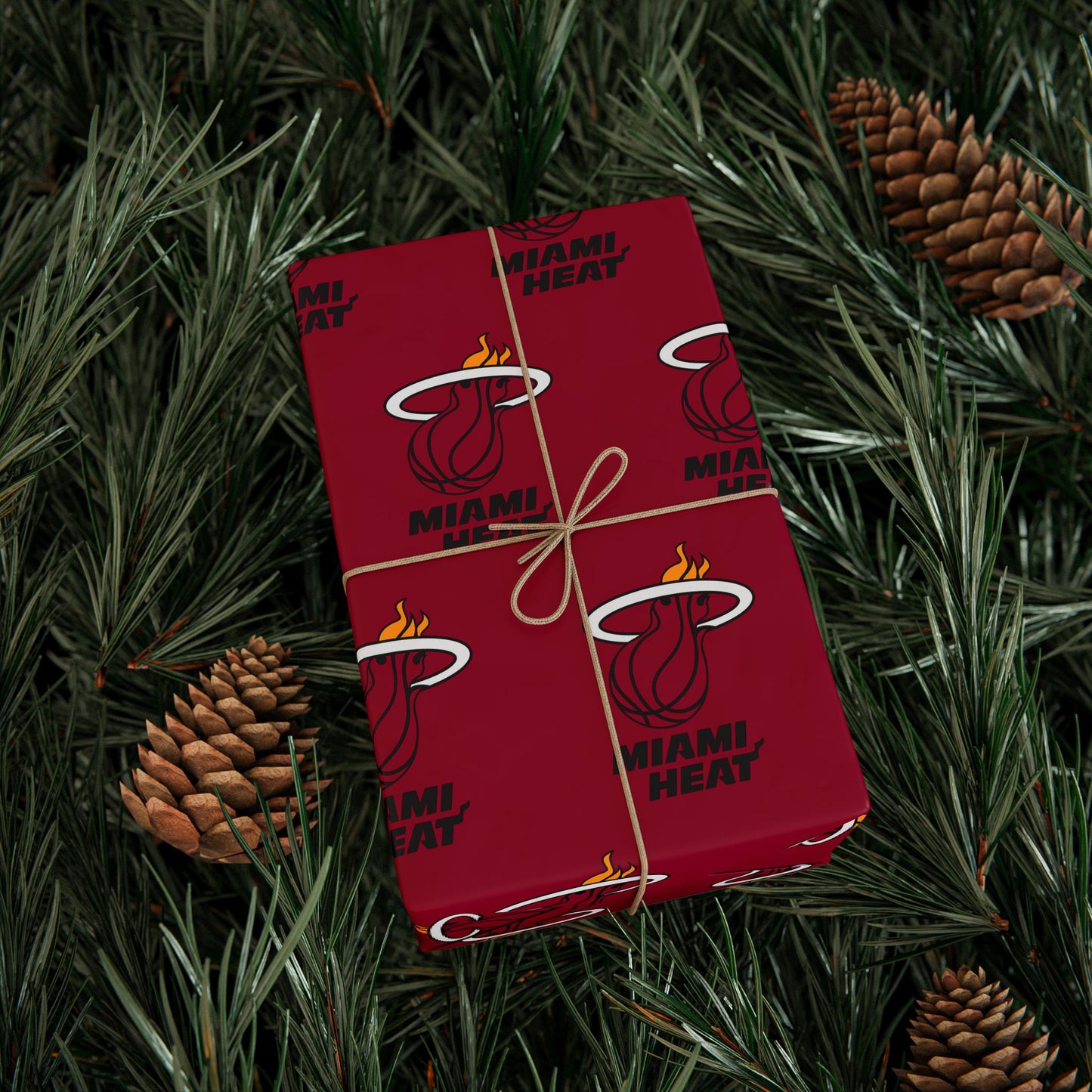Miami Heat NBA Holiday Gift Wrapping Paper
