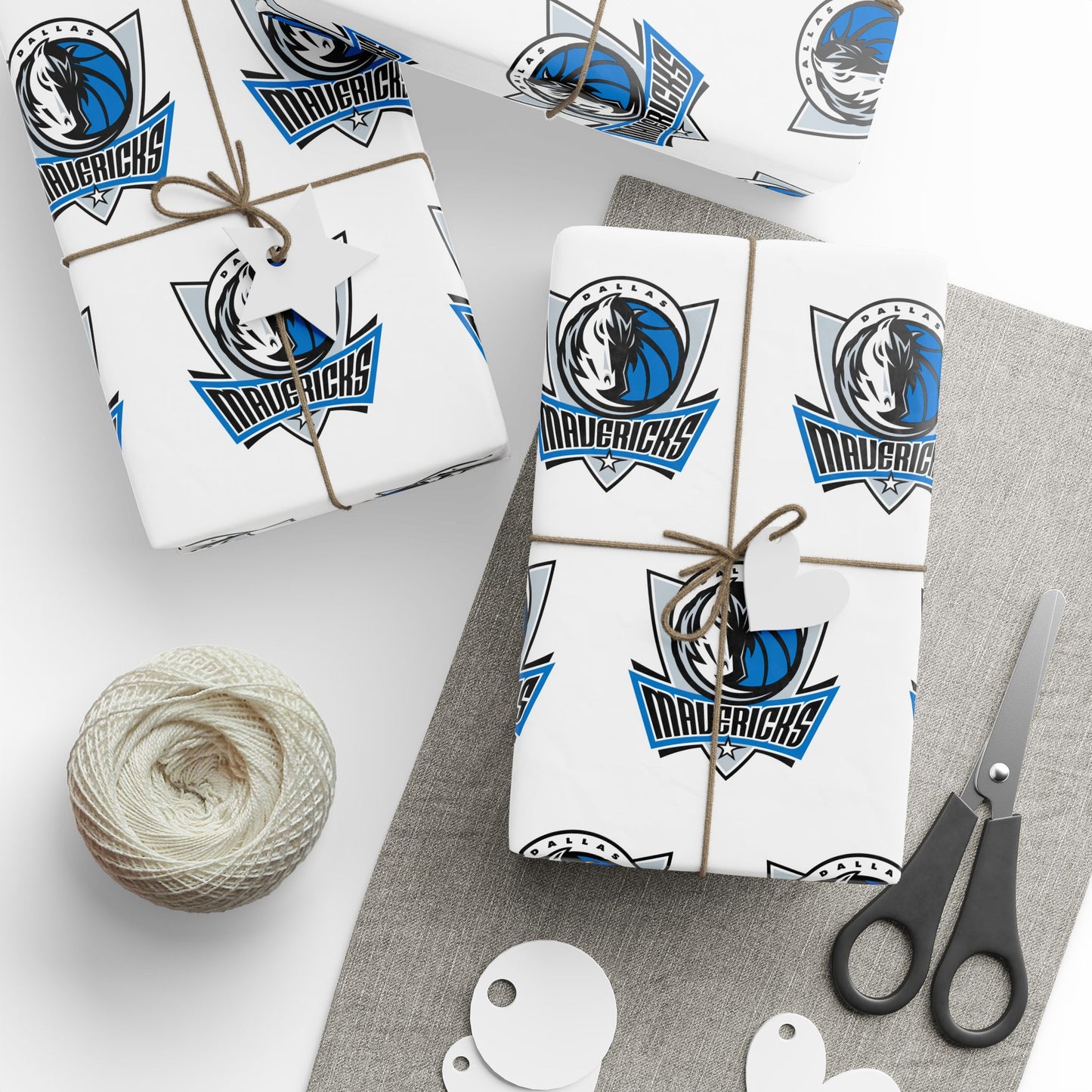 Dallas Mavericks NBA Holiday Gift Wrapping Paper