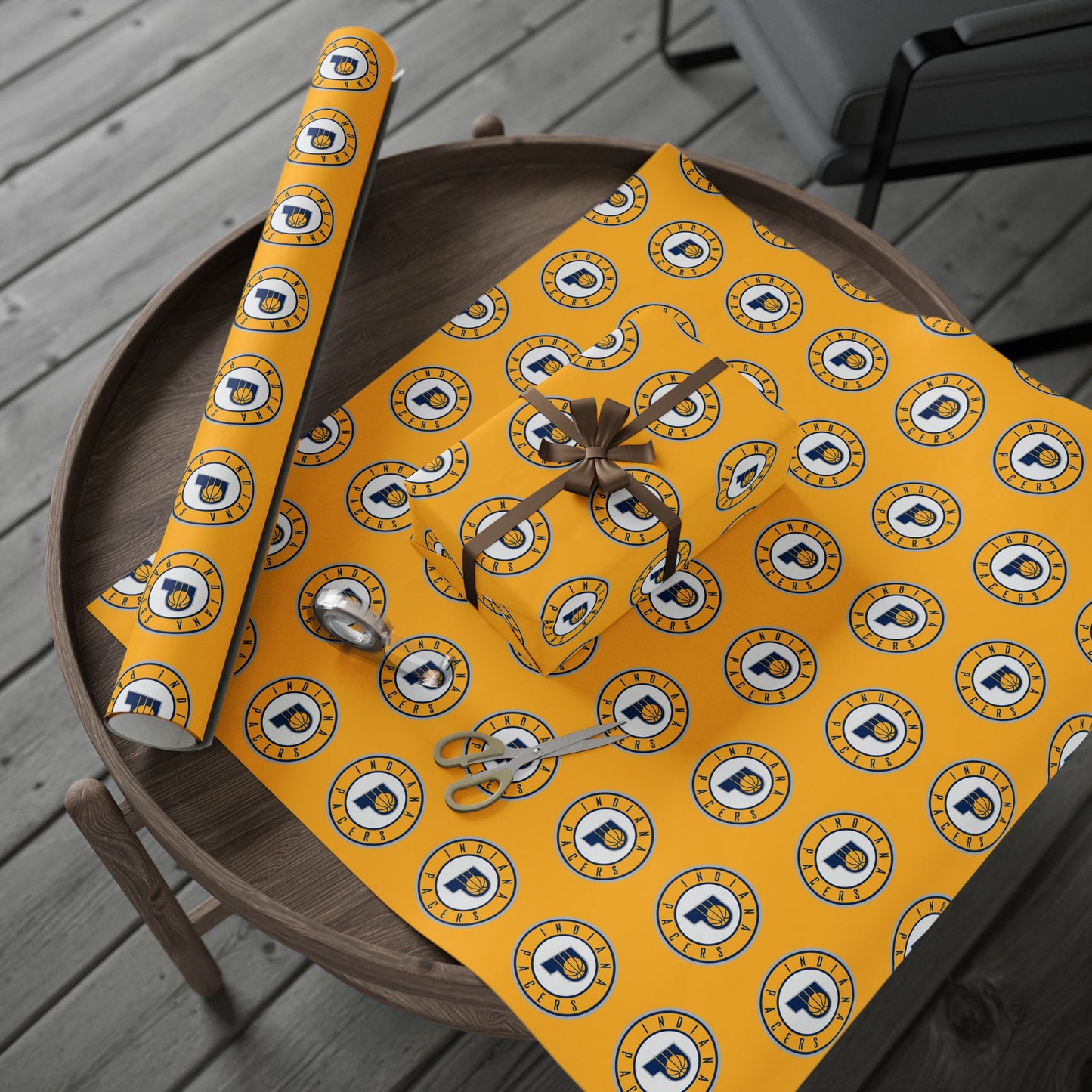Indiana Pacers NBA Holiday Gift Wrapping Paper