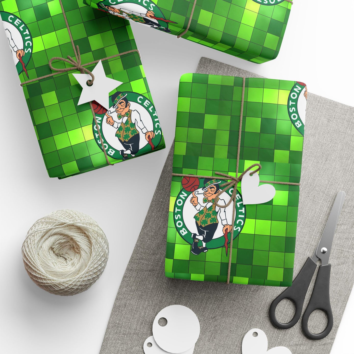 Boston Celtics NBA Holiday Gift Wrapping Paper
