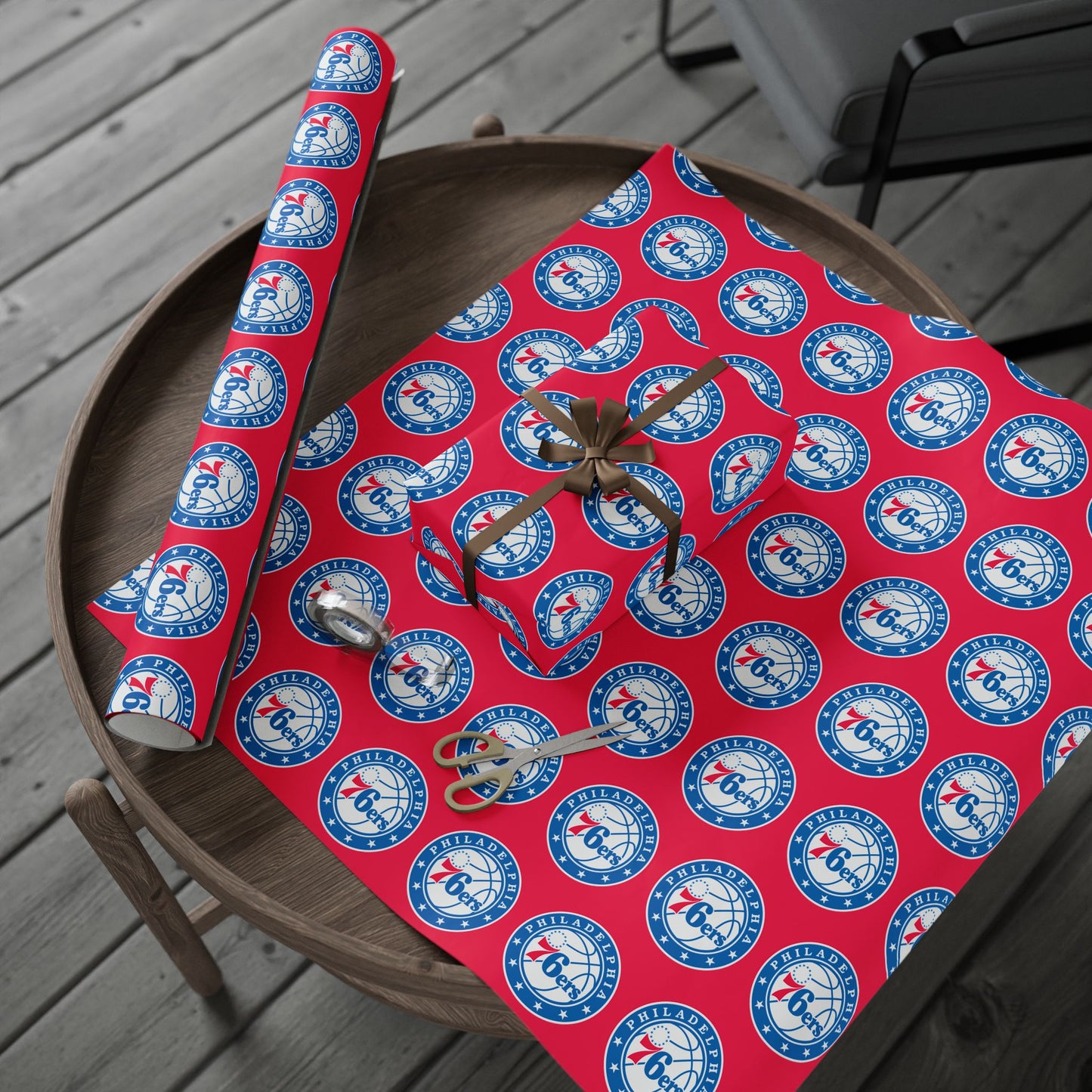 Philadelphia 76ers NBA Holiday Gift Wrapping Paper