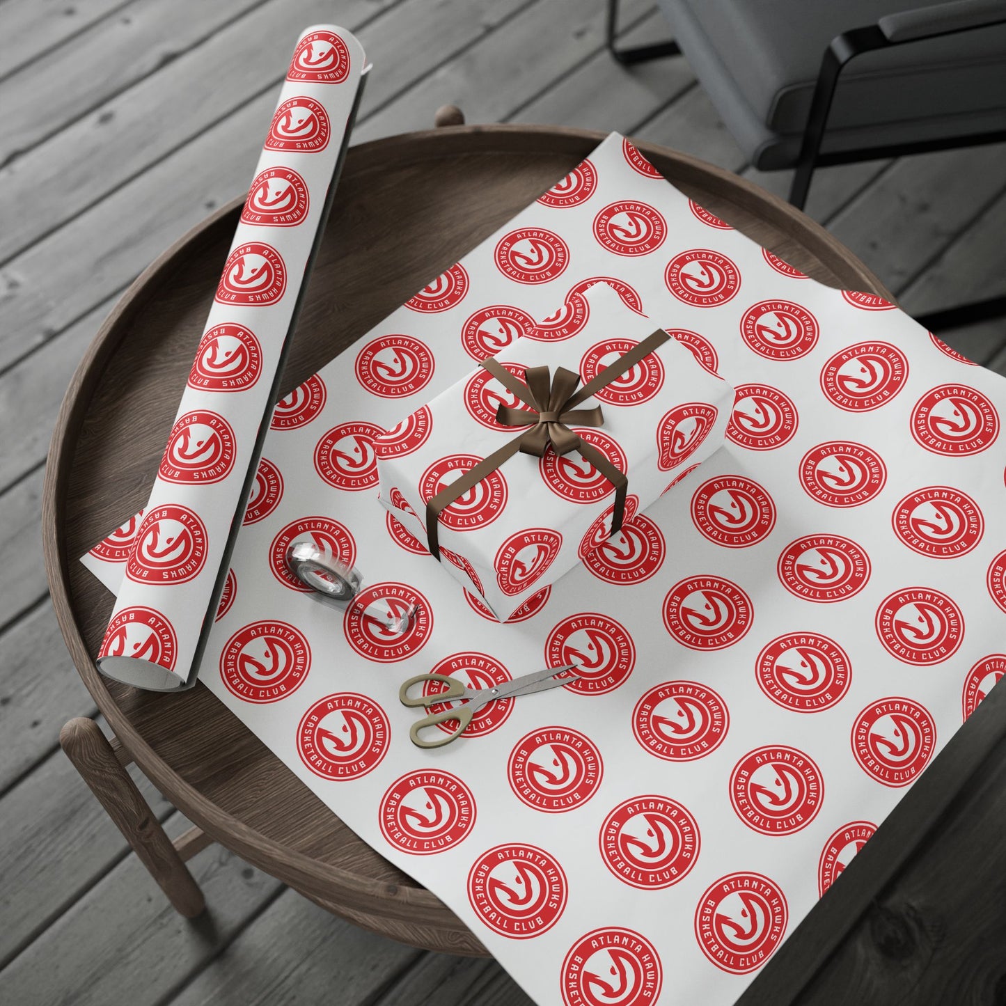 Atlanta Hawks NBA Holiday Gift Wrapping Paper