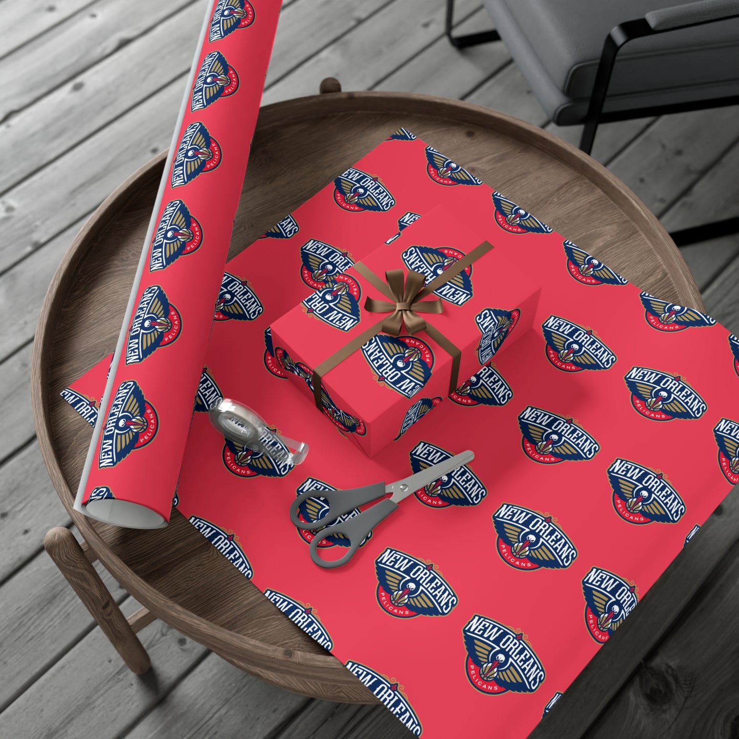 New Orleans Pelicans NBA Holiday Gift Wrapping Paper