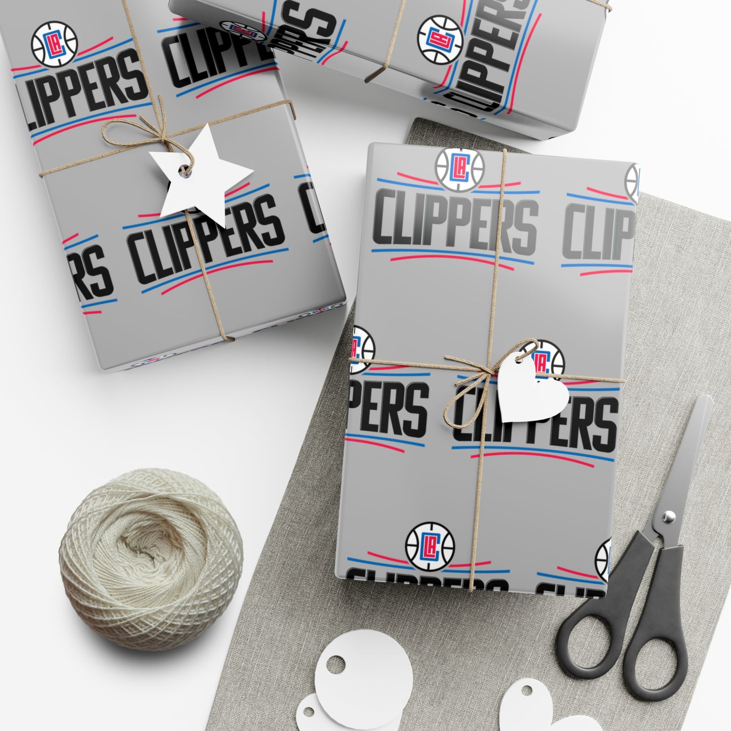 LA Clippers NBA Holiday Gift Wrapping Paper