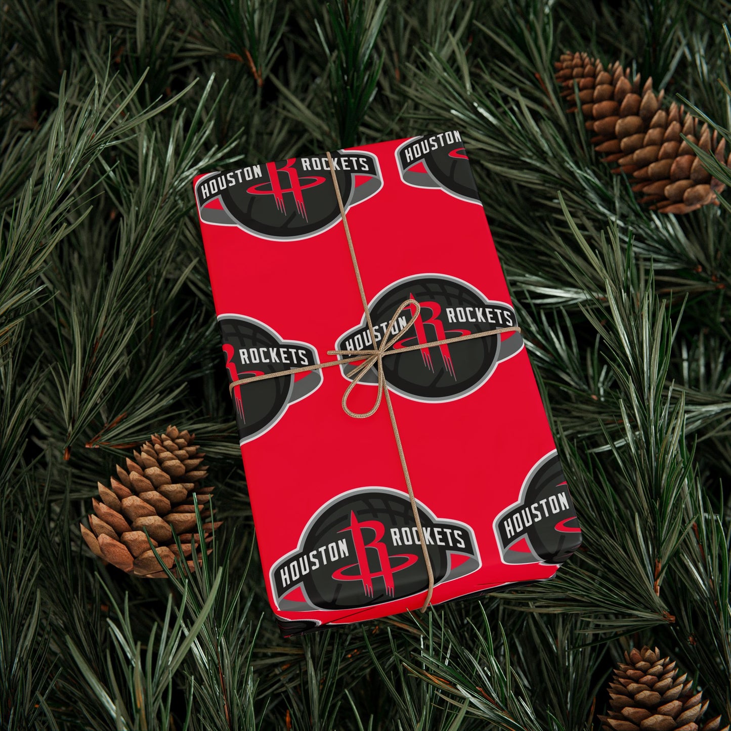 Houston Rockets NBA Holiday Gift Wrapping Paper