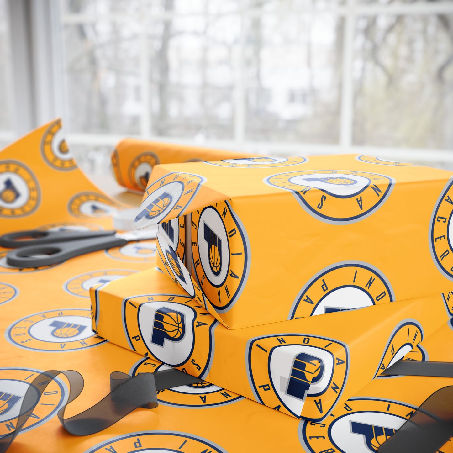 Indiana Pacers NBA Holiday Gift Wrapping Paper