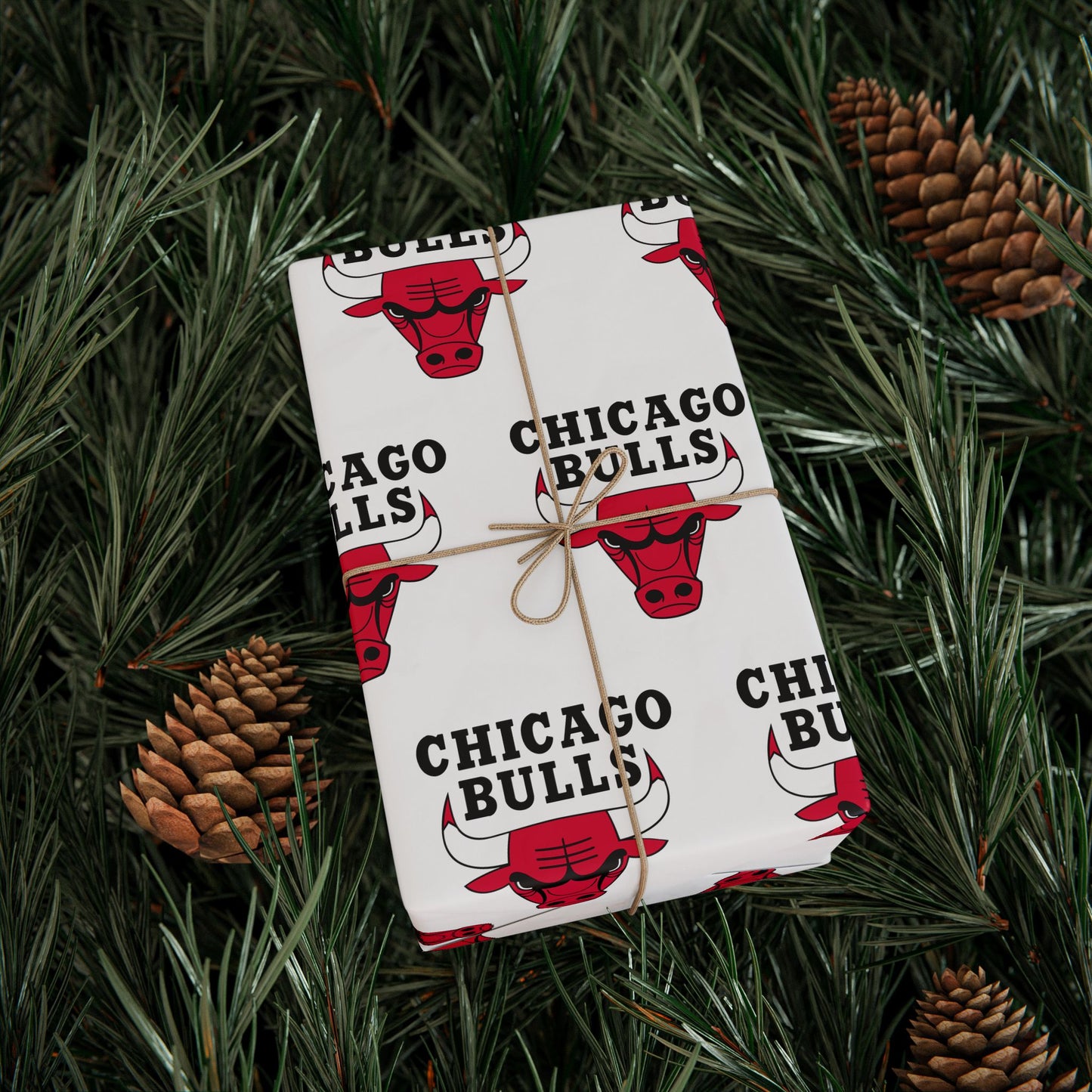 Chicago Bulls NBA Holiday Gift Wrapping Paper