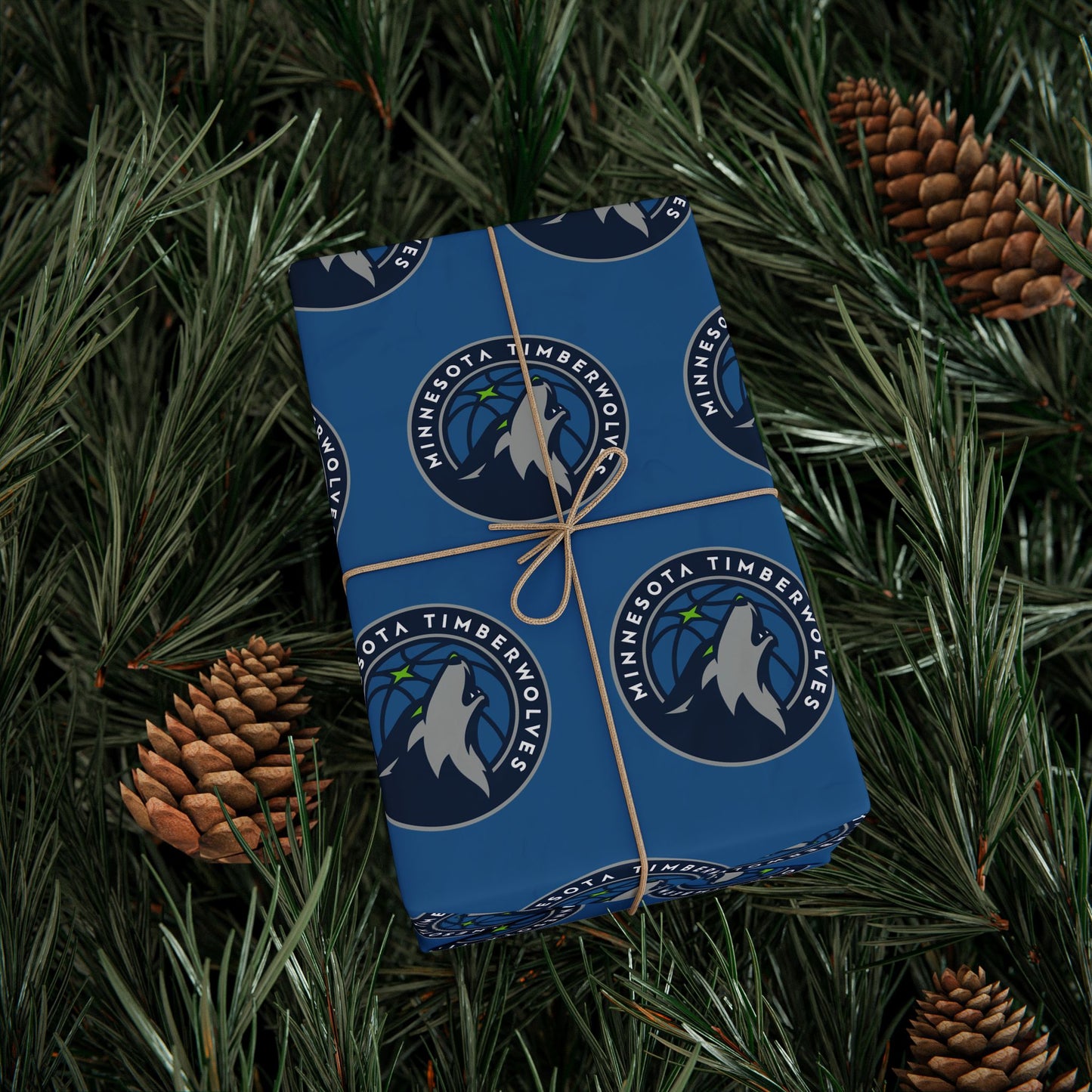 Minnesota Timberwolves NBA Holiday Gift Wrapping Paper