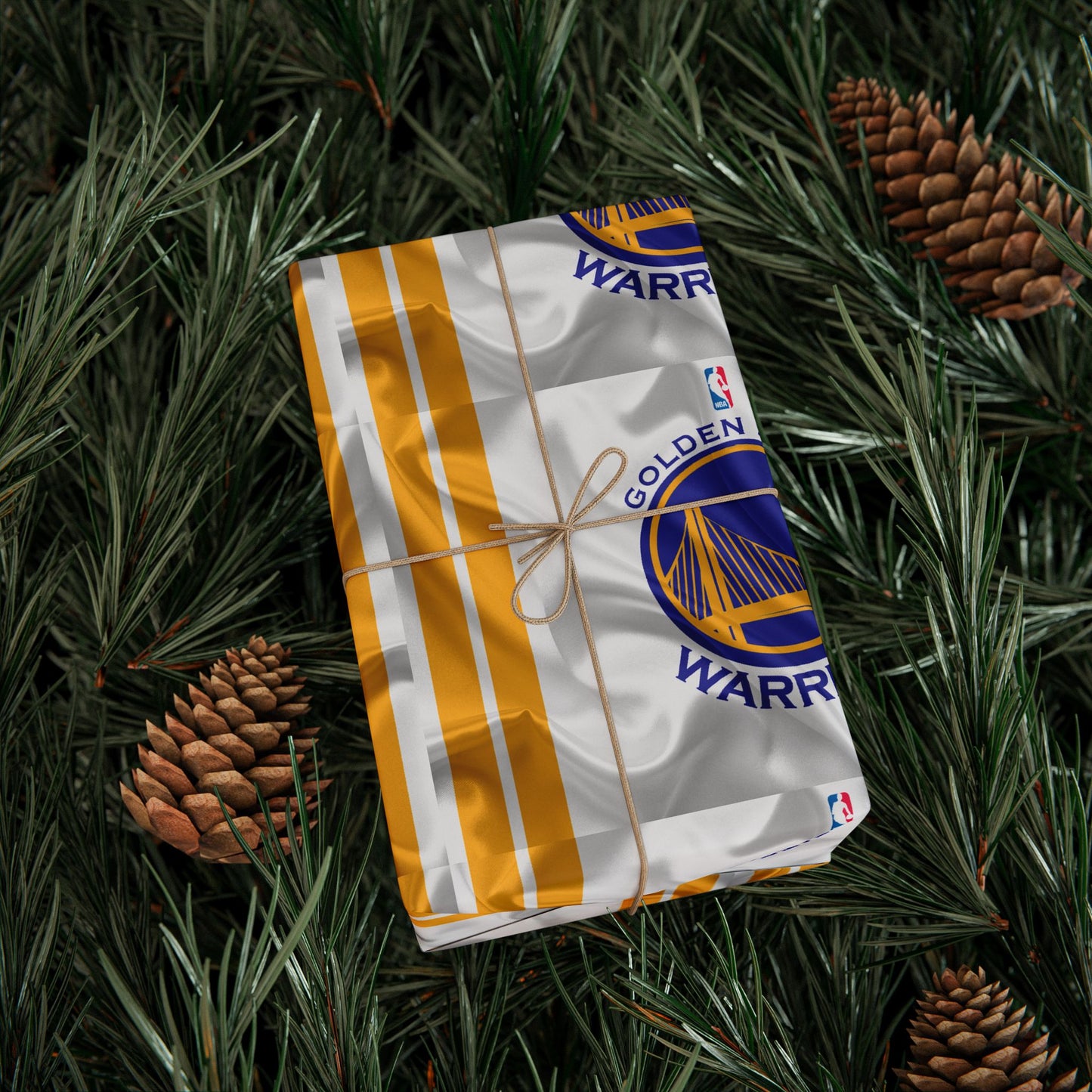 Golden State Warriors NBA Holiday Gift Wrapping Paper
