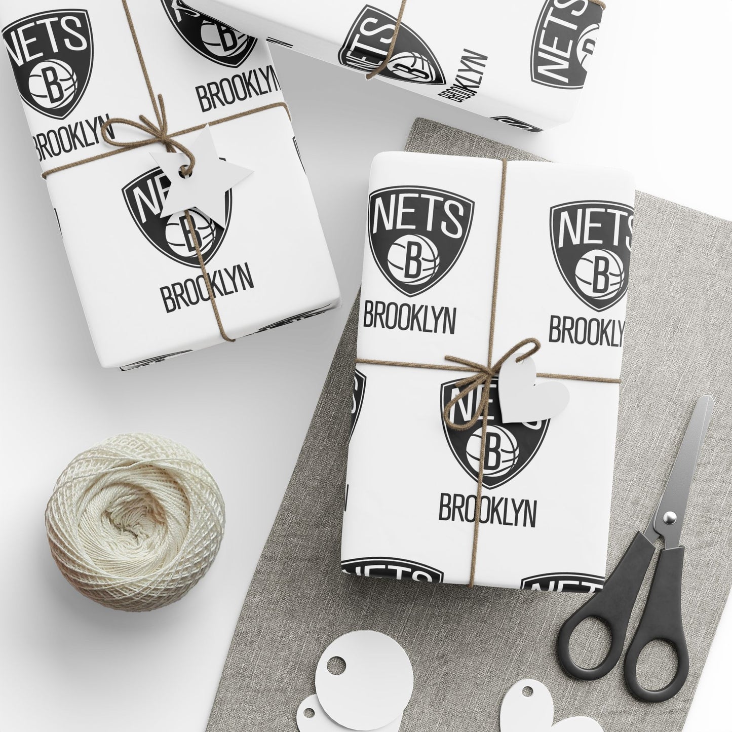 Brooklyn Nets NBA Holiday Gift Wrapping Paper