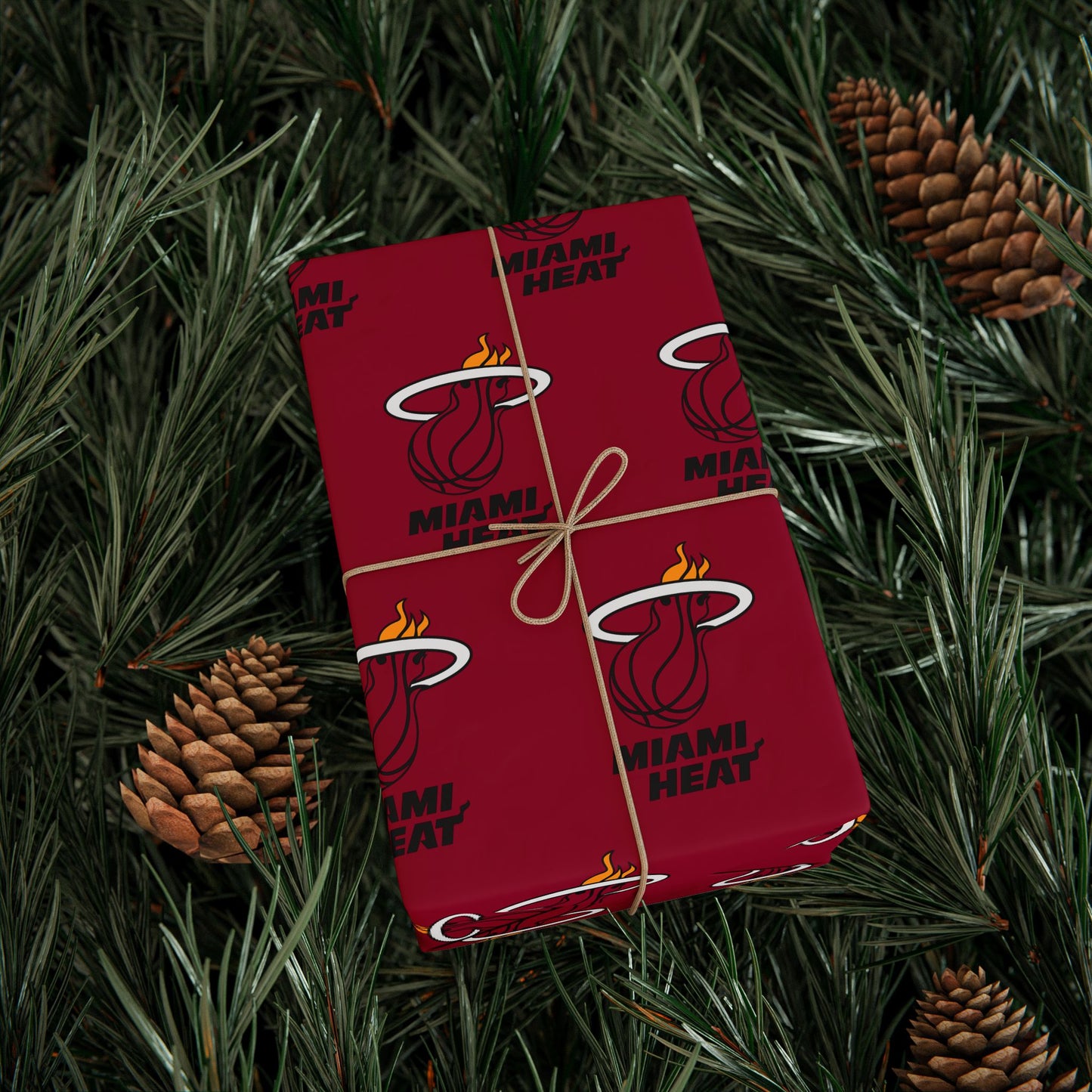 Miami Heat NBA Holiday Gift Wrapping Paper