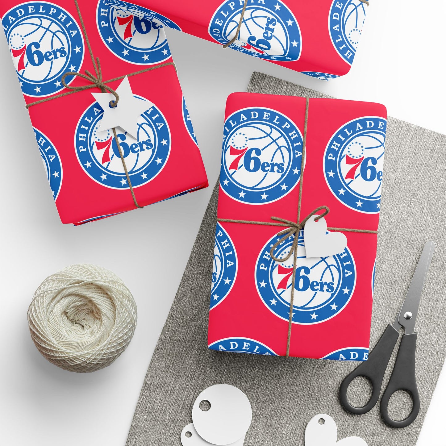 Philadelphia 76ers NBA Holiday Gift Wrapping Paper