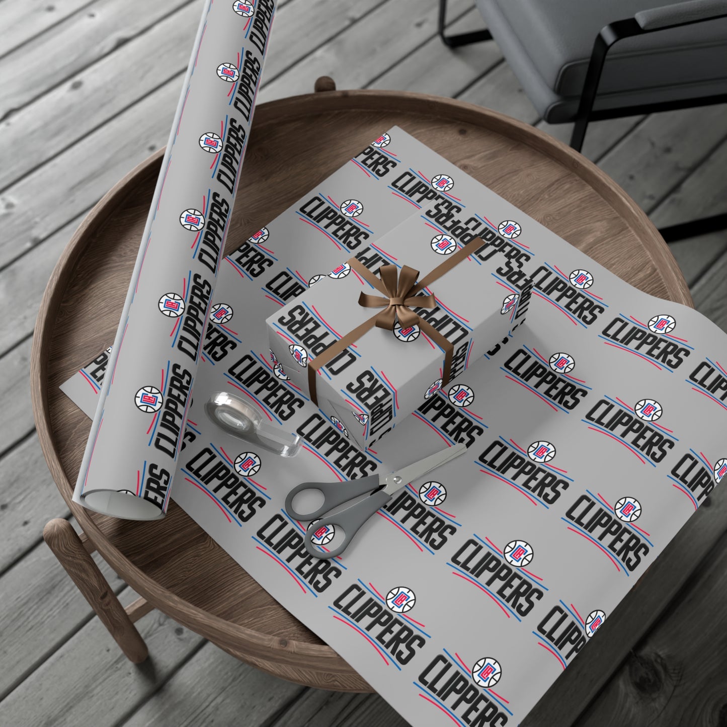 LA Clippers NBA Holiday Gift Wrapping Paper