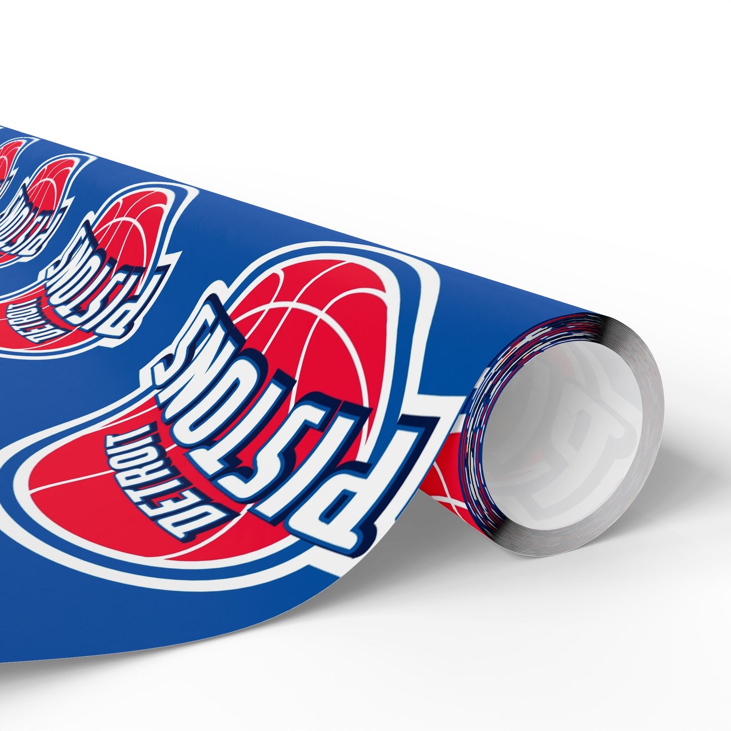 Detroit Pistons NBA Holiday Gift Wrapping Paper