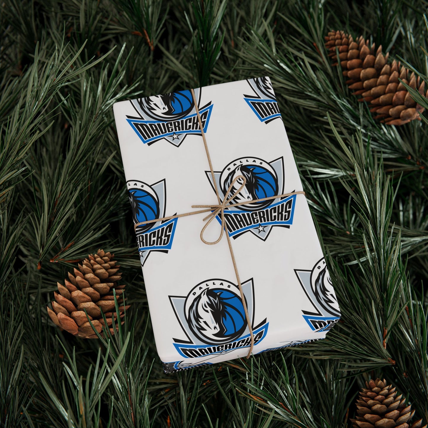 Dallas Mavericks NBA Holiday Gift Wrapping Paper