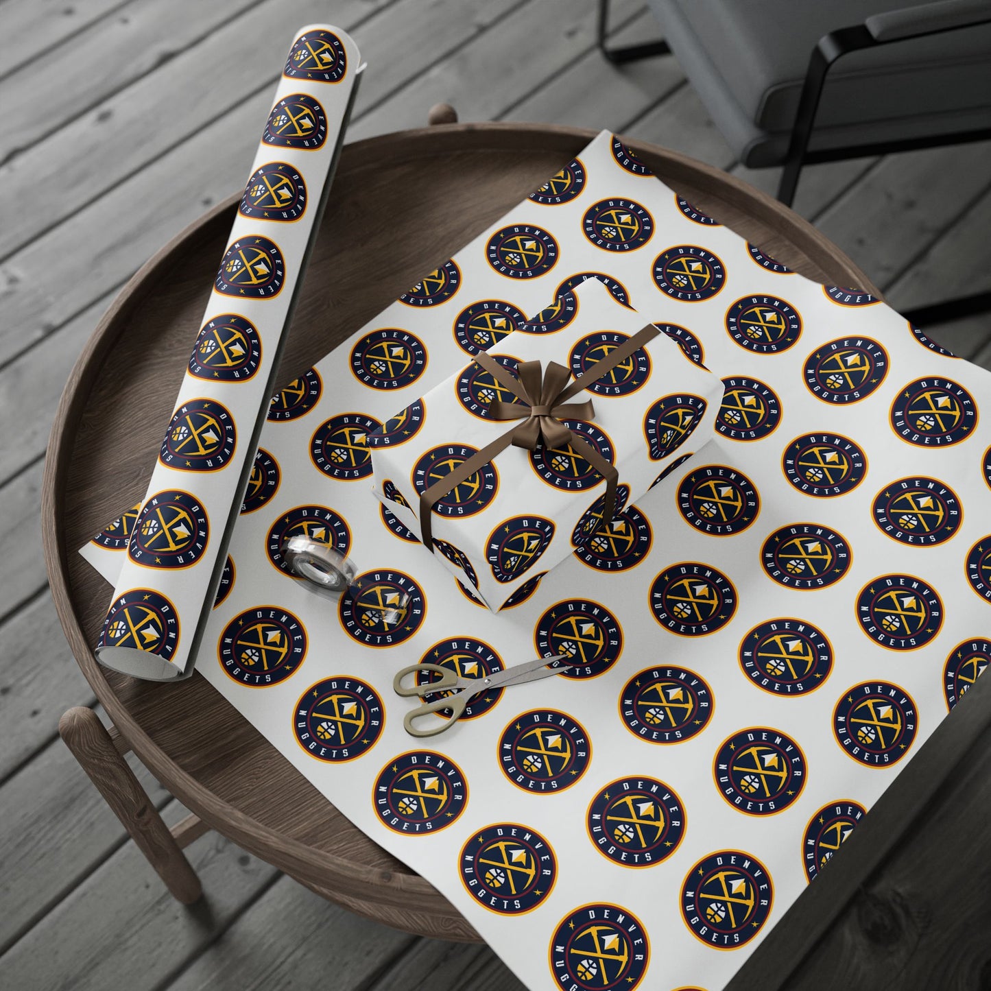 Denver Nuggets NBA Holiday Gift Wrapping Paper