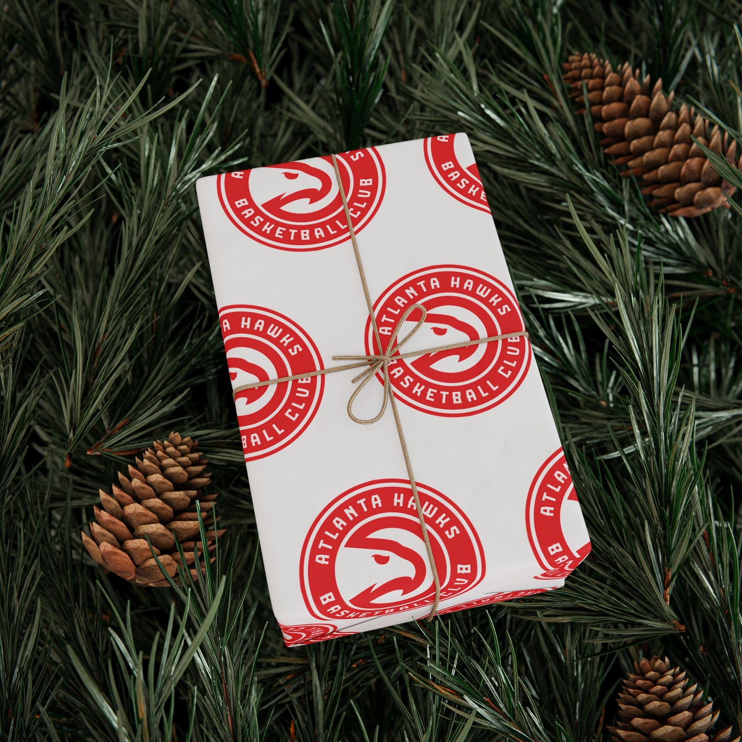 Atlanta Hawks NBA Holiday Gift Wrapping Paper