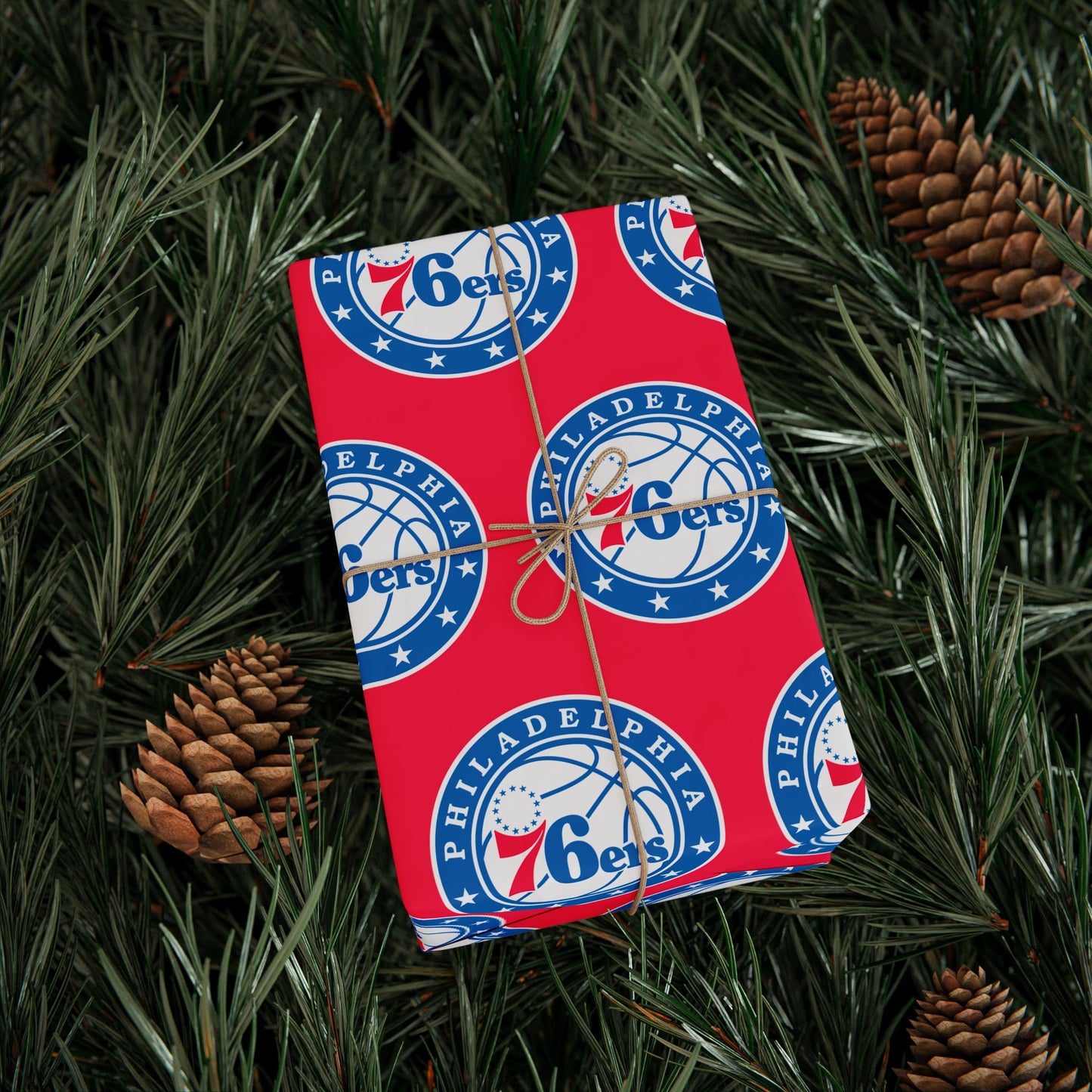 Philadelphia 76ers NBA Holiday Gift Wrapping Paper
