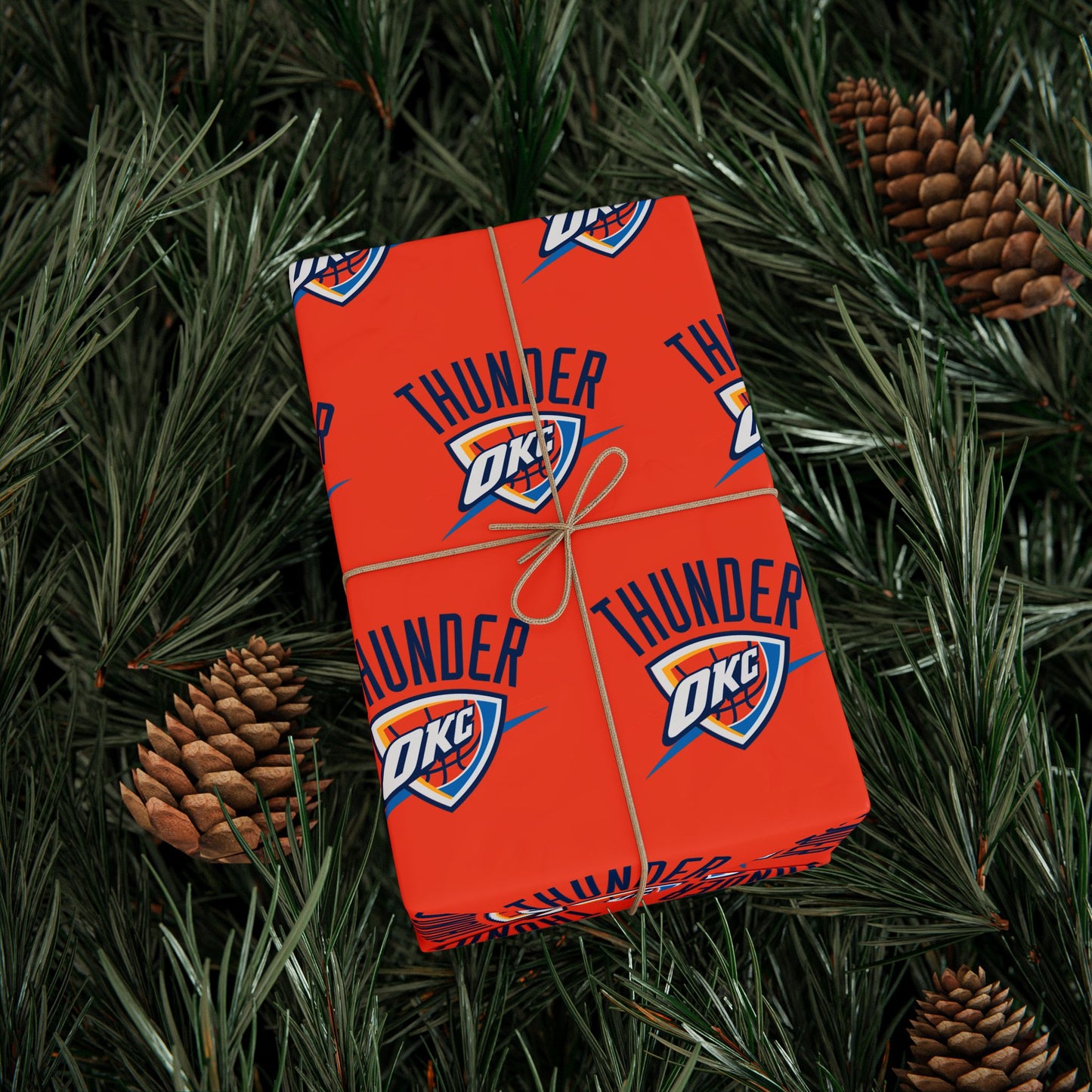 Oklahoma City Thunder NBA Holiday Gift Wrapping Paper