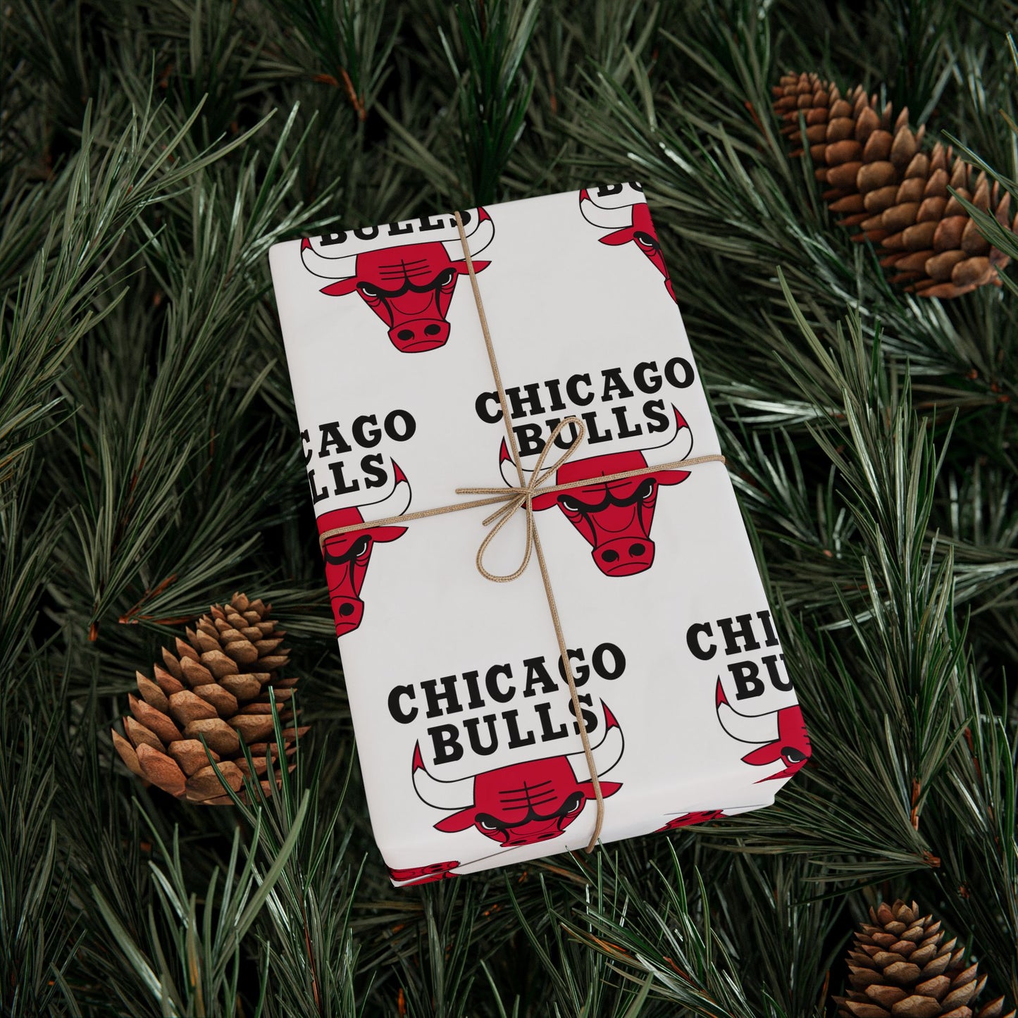 Chicago Bulls NBA Holiday Gift Wrapping Paper