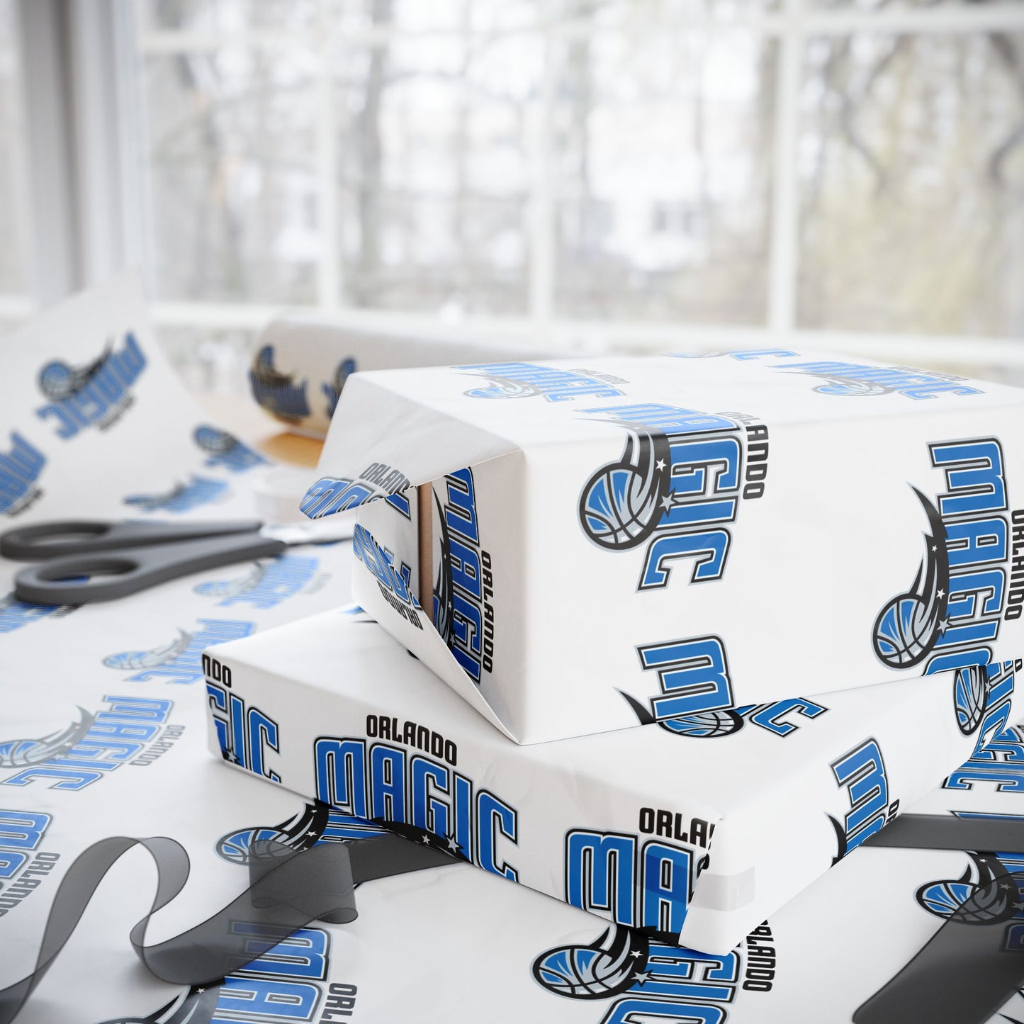 Orlando Magic NBA Holiday Gift Wrapping Paper