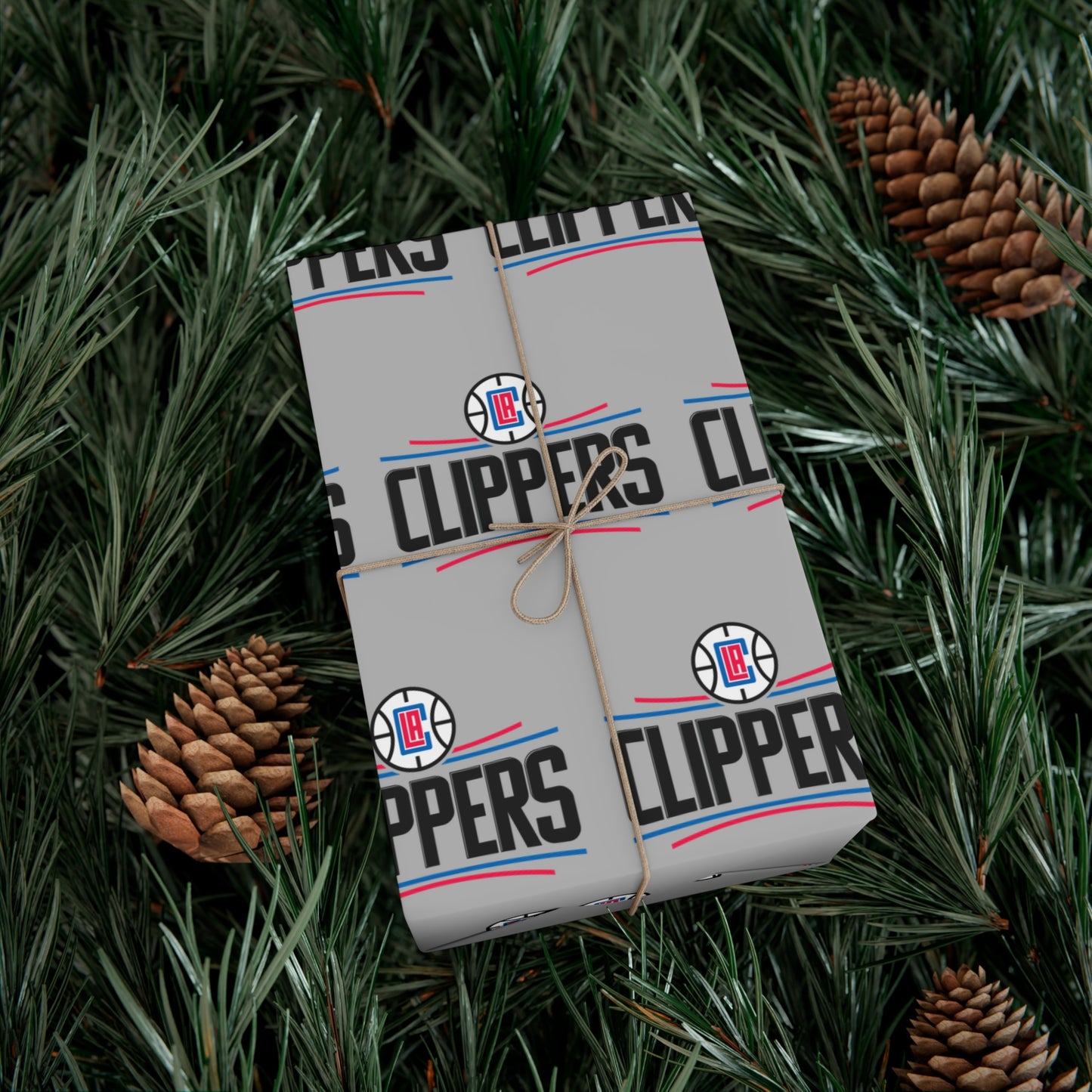 LA Clippers NBA Holiday Gift Wrapping Paper