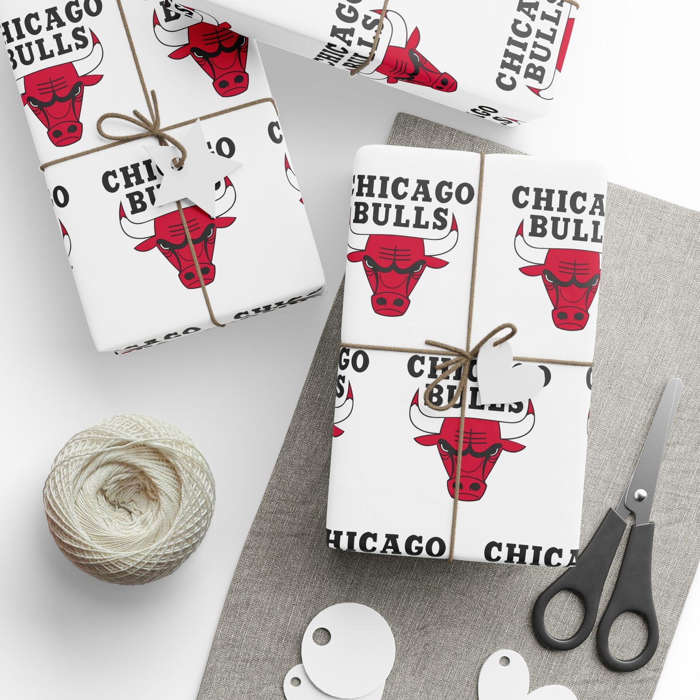 Chicago Bulls NBA Holiday Gift Wrapping Paper