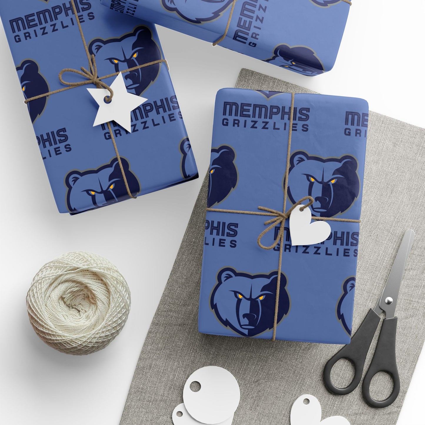 Memphis Grizzles NBA Holiday Gift Wrapping Paper