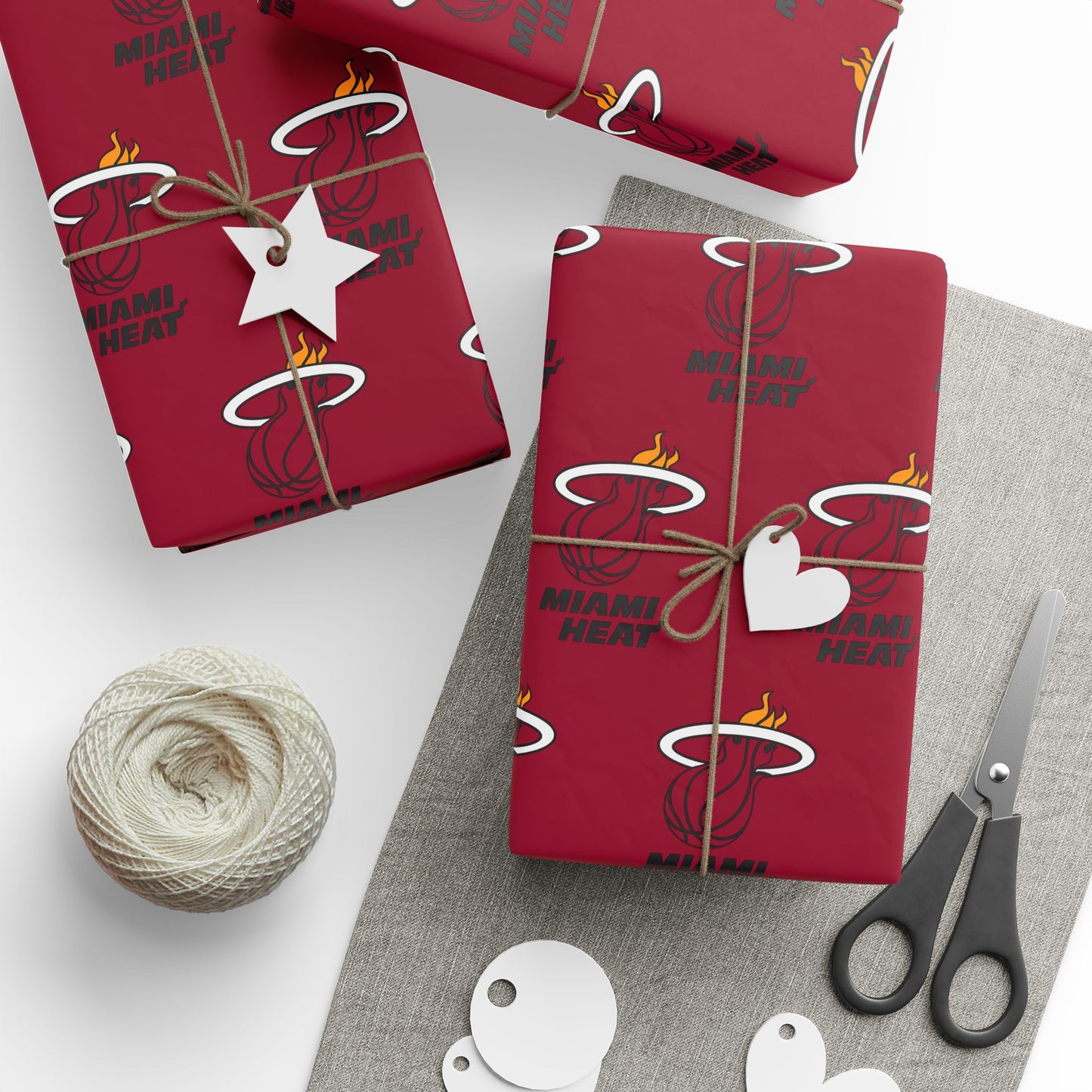 Miami Heat NBA Holiday Gift Wrapping Paper