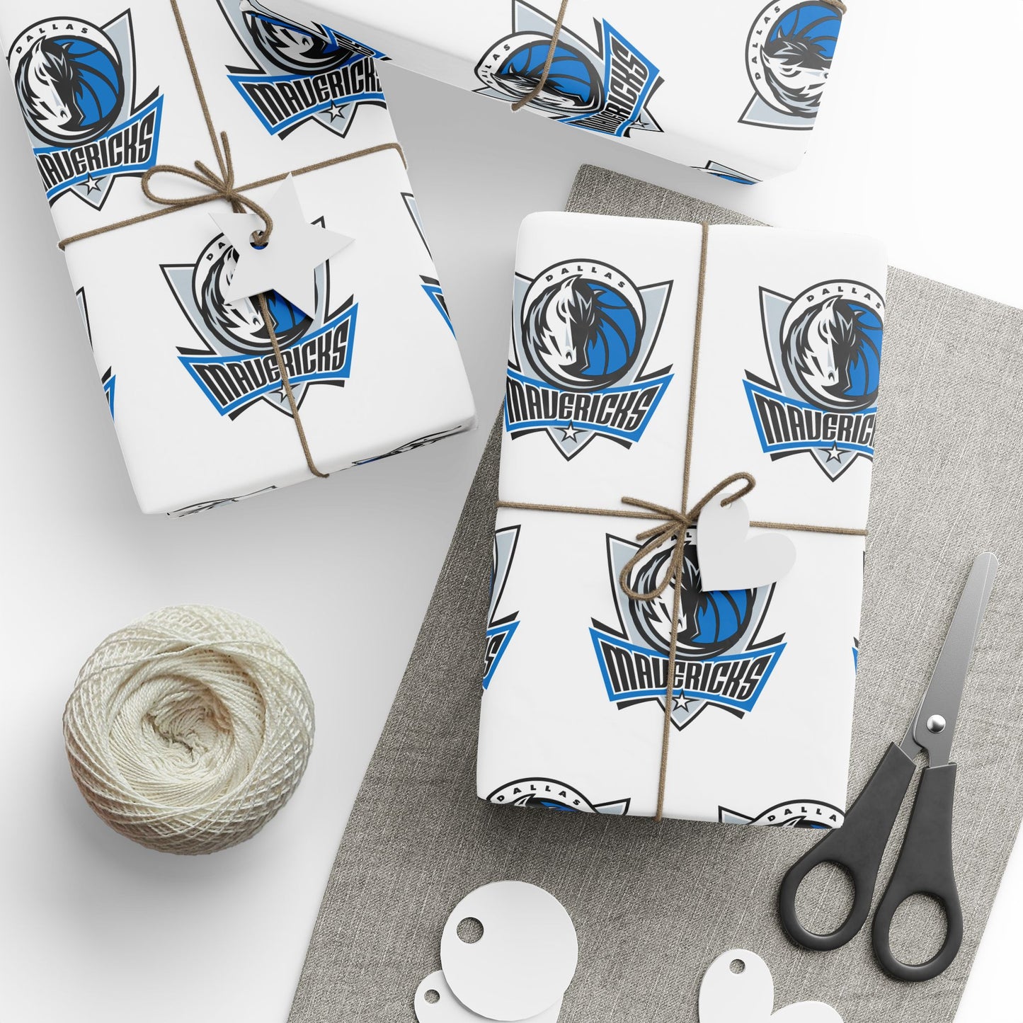 Dallas Mavericks NBA Holiday Gift Wrapping Paper