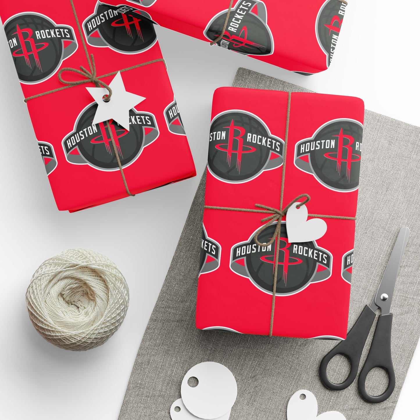 Houston Rockets NBA Holiday Gift Wrapping Paper