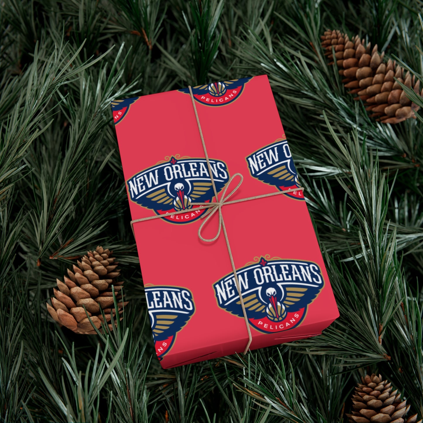 New Orleans Pelicans NBA Holiday Gift Wrapping Paper