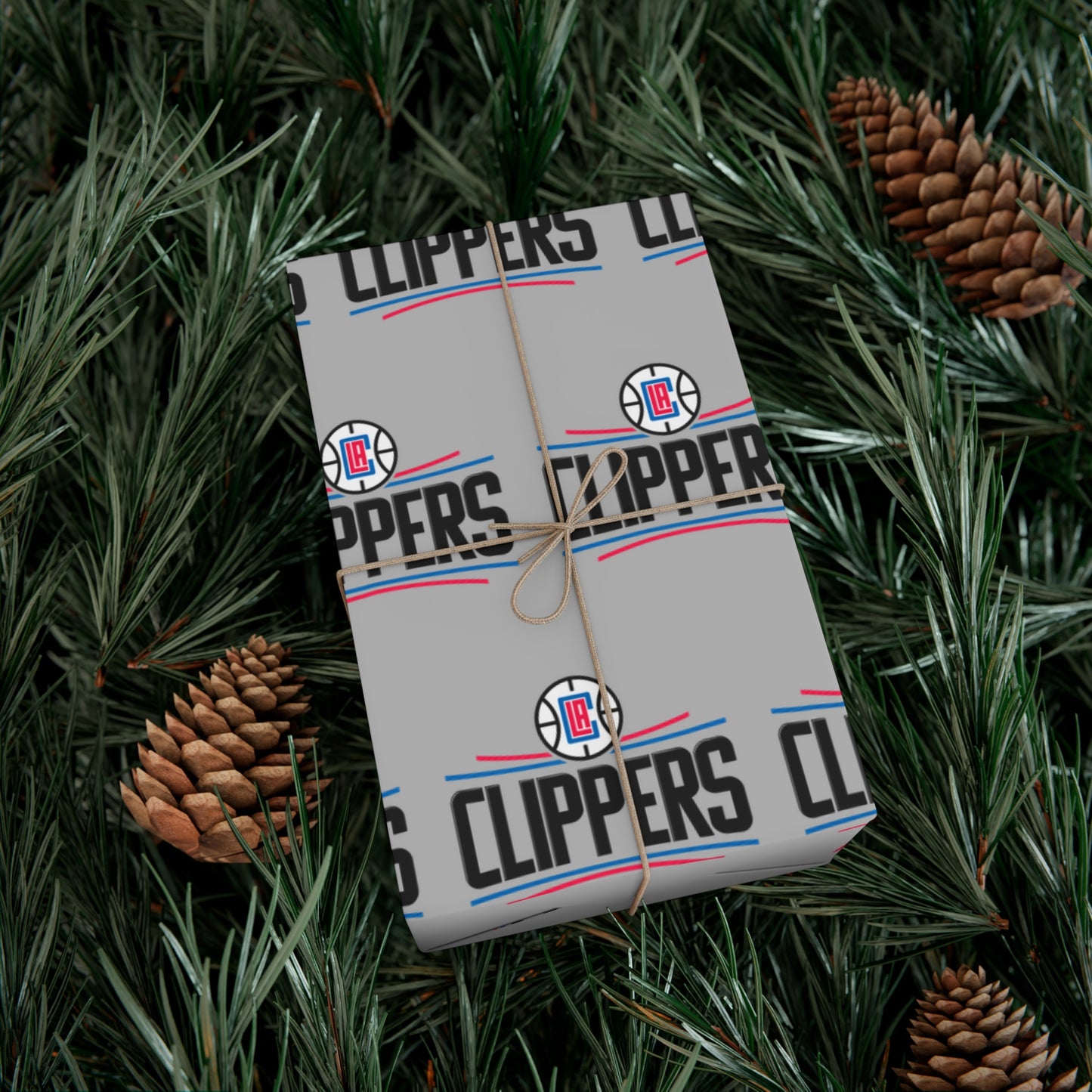 LA Clippers NBA Holiday Gift Wrapping Paper