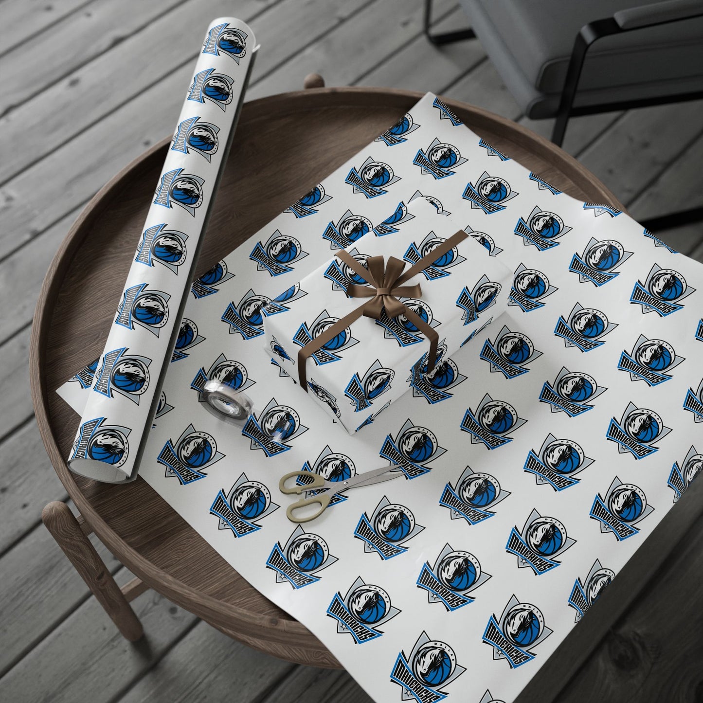 Dallas Mavericks NBA Holiday Gift Wrapping Paper