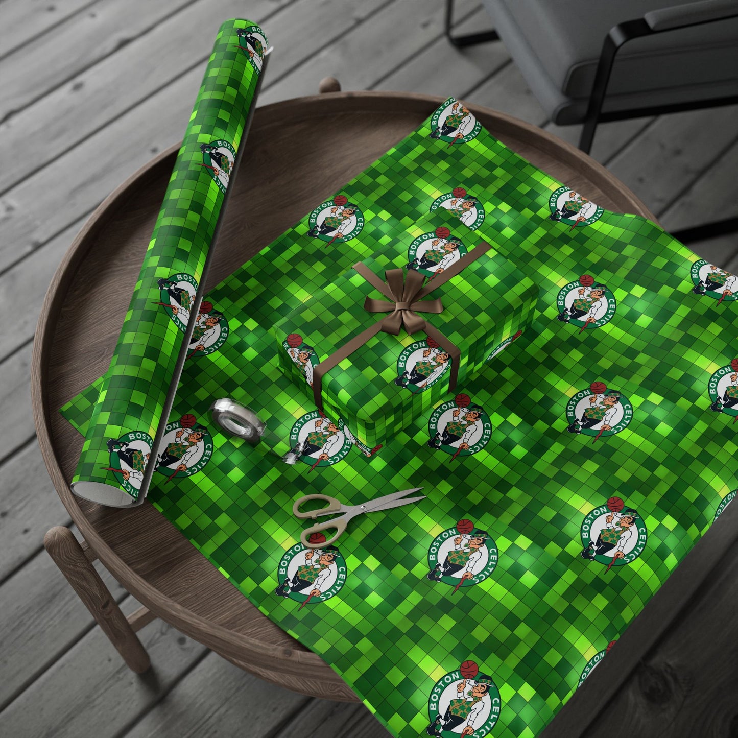 Boston Celtics NBA Holiday Gift Wrapping Paper